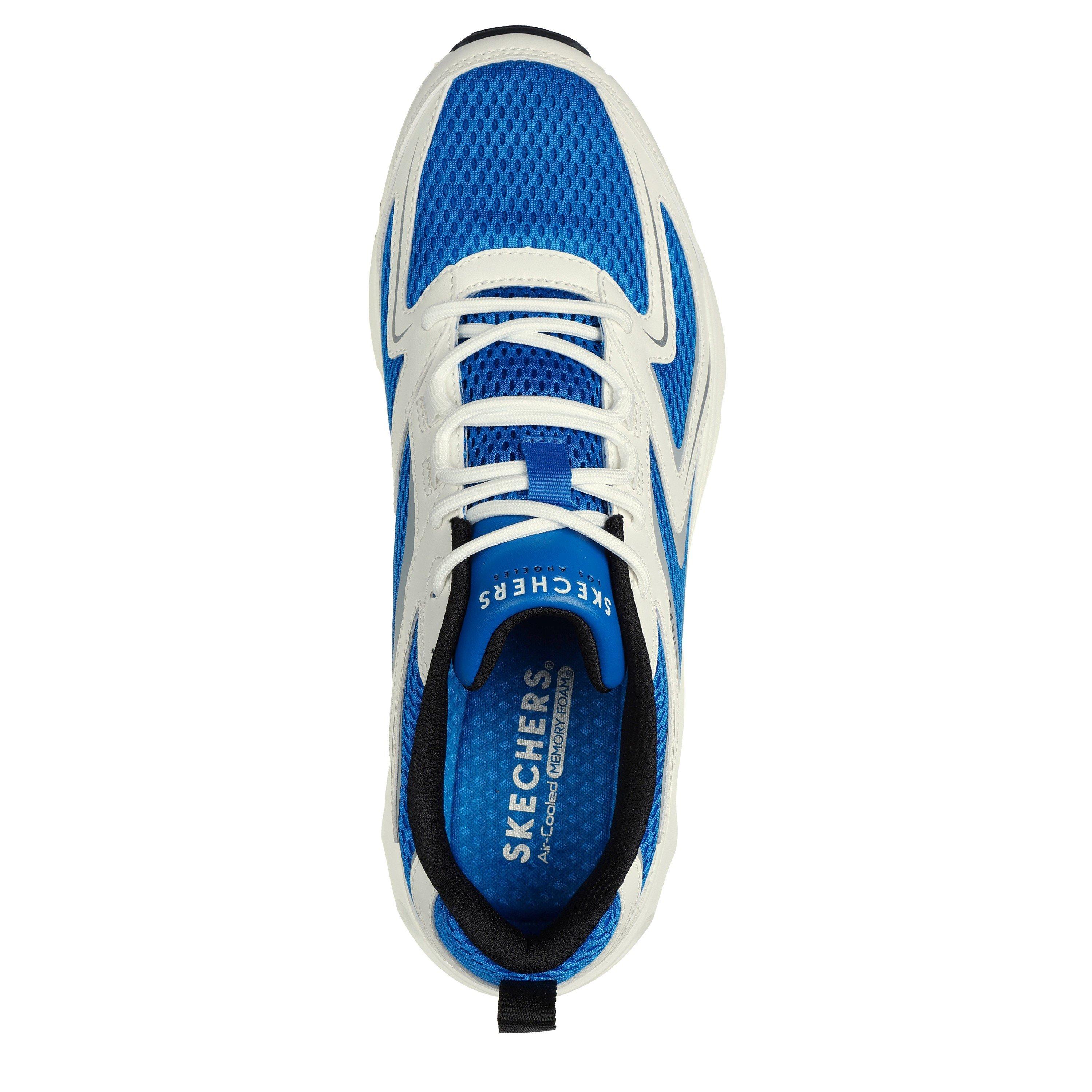 Blanc/Bleu - Skechers - Mesh W 3d Print Overlay Low-Top Trainers Mens - 5