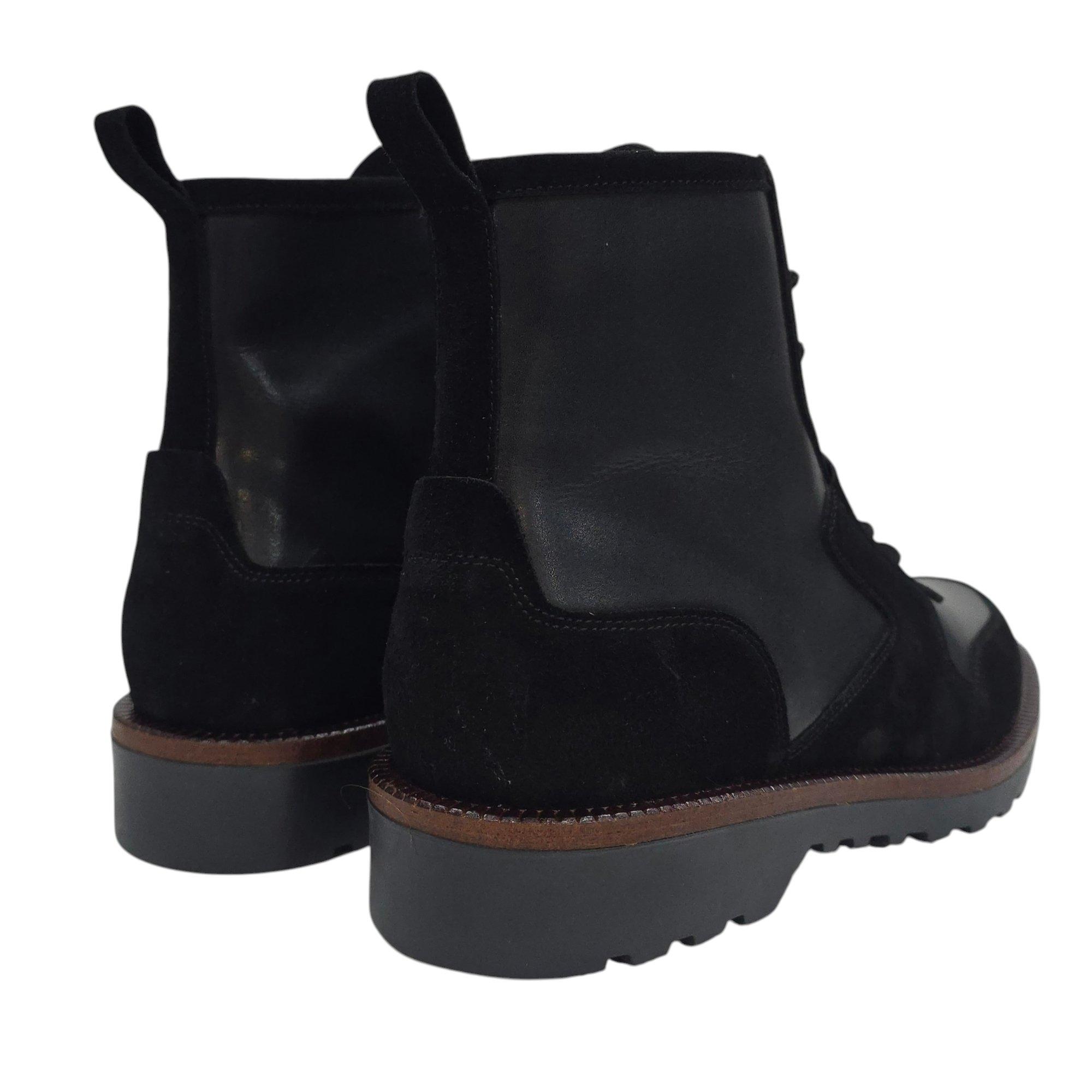 Black - Firetrap - Men's Akashi Leather Ankle Lace Up Hiker Boots - 4