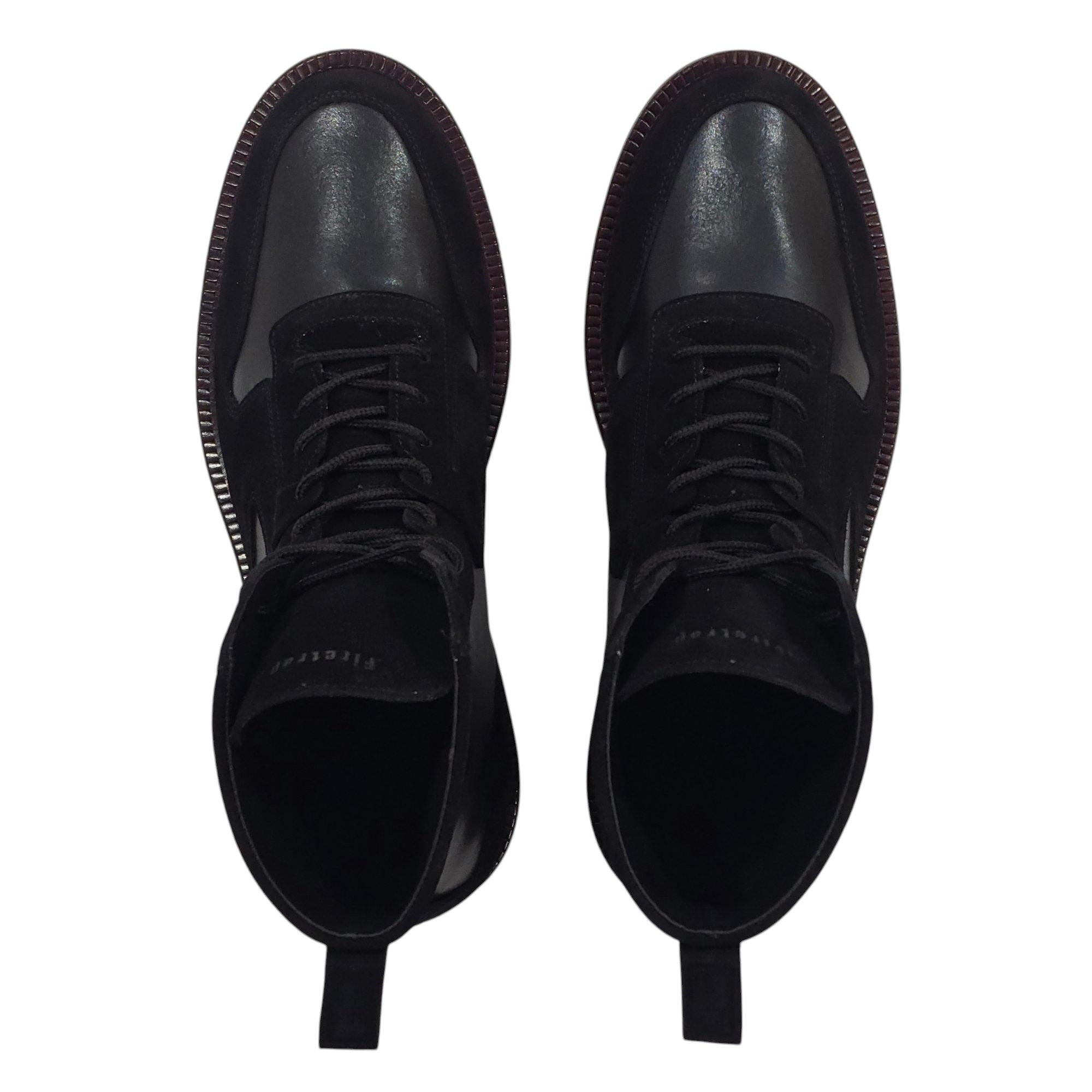 Black - Firetrap - Men's Akashi Leather Ankle Lace Up Hiker Boots - 5