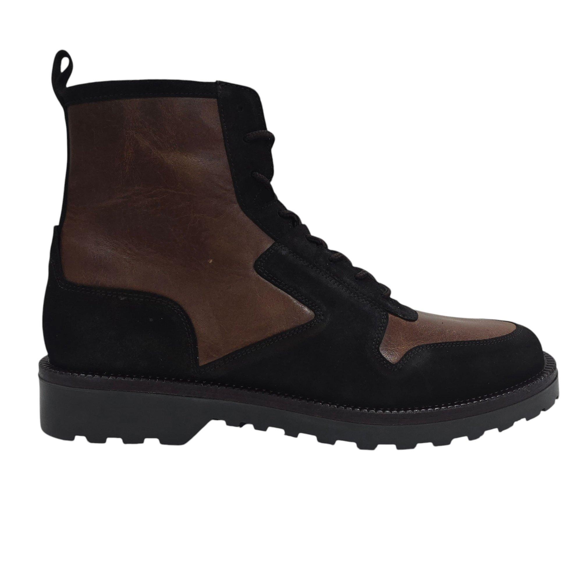 Brown - Firetrap - Men's Akashi Leather Ankle Lace Up Hiker Boots - 1