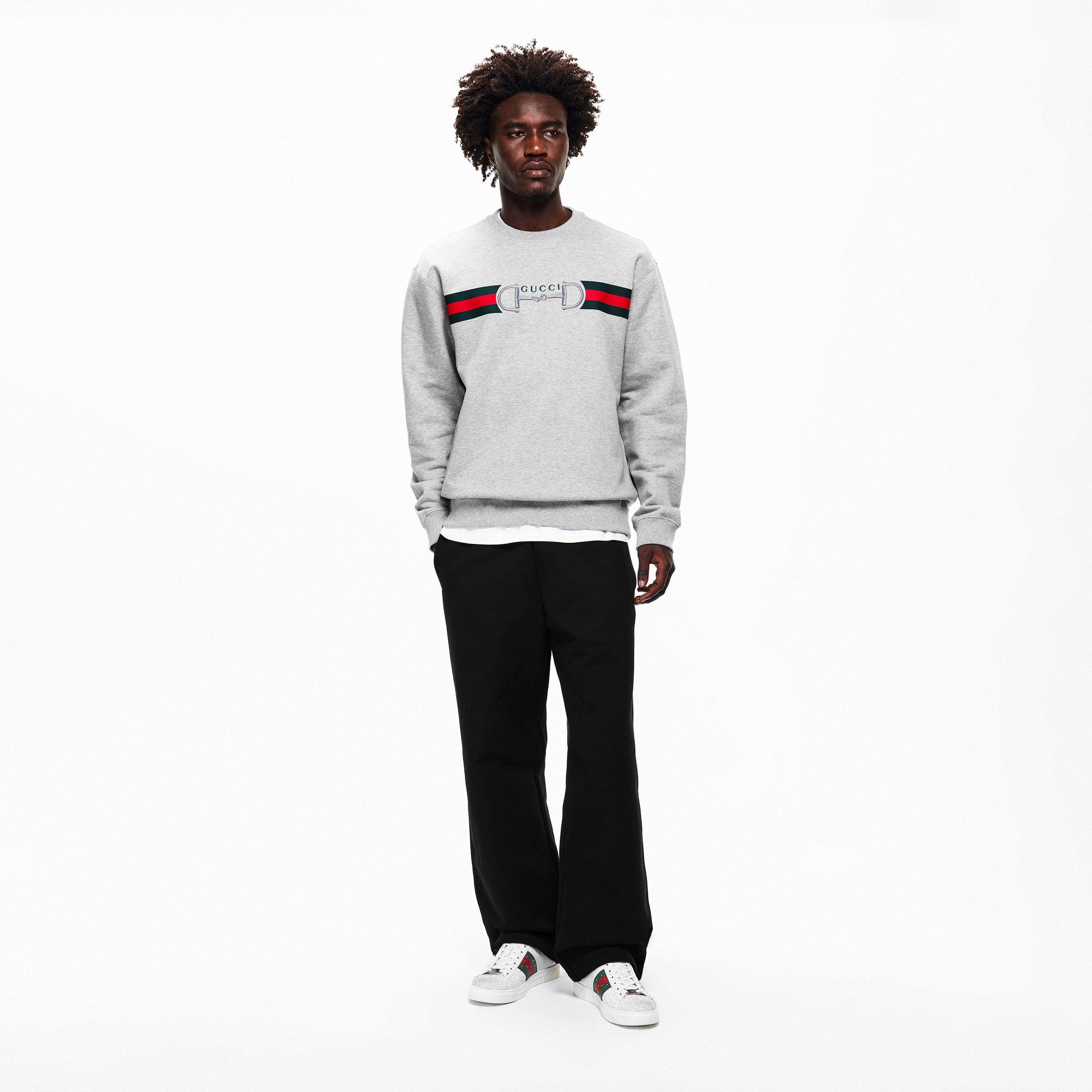 White/GRG - Gucci - Men's New Ace Stud Loafers - 6