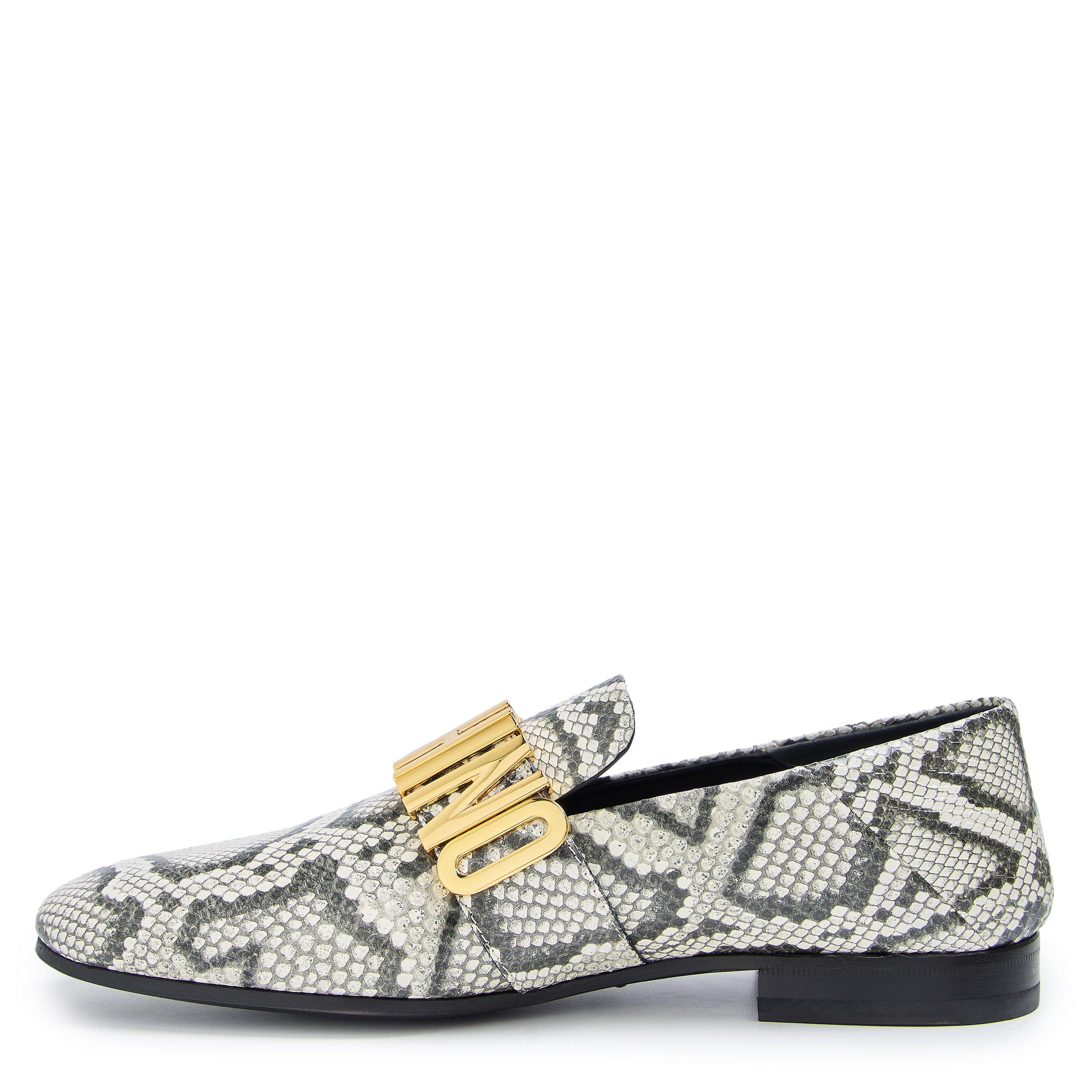 Grey - Moschino - Moschino Snake Loafr Sn99 - 2
