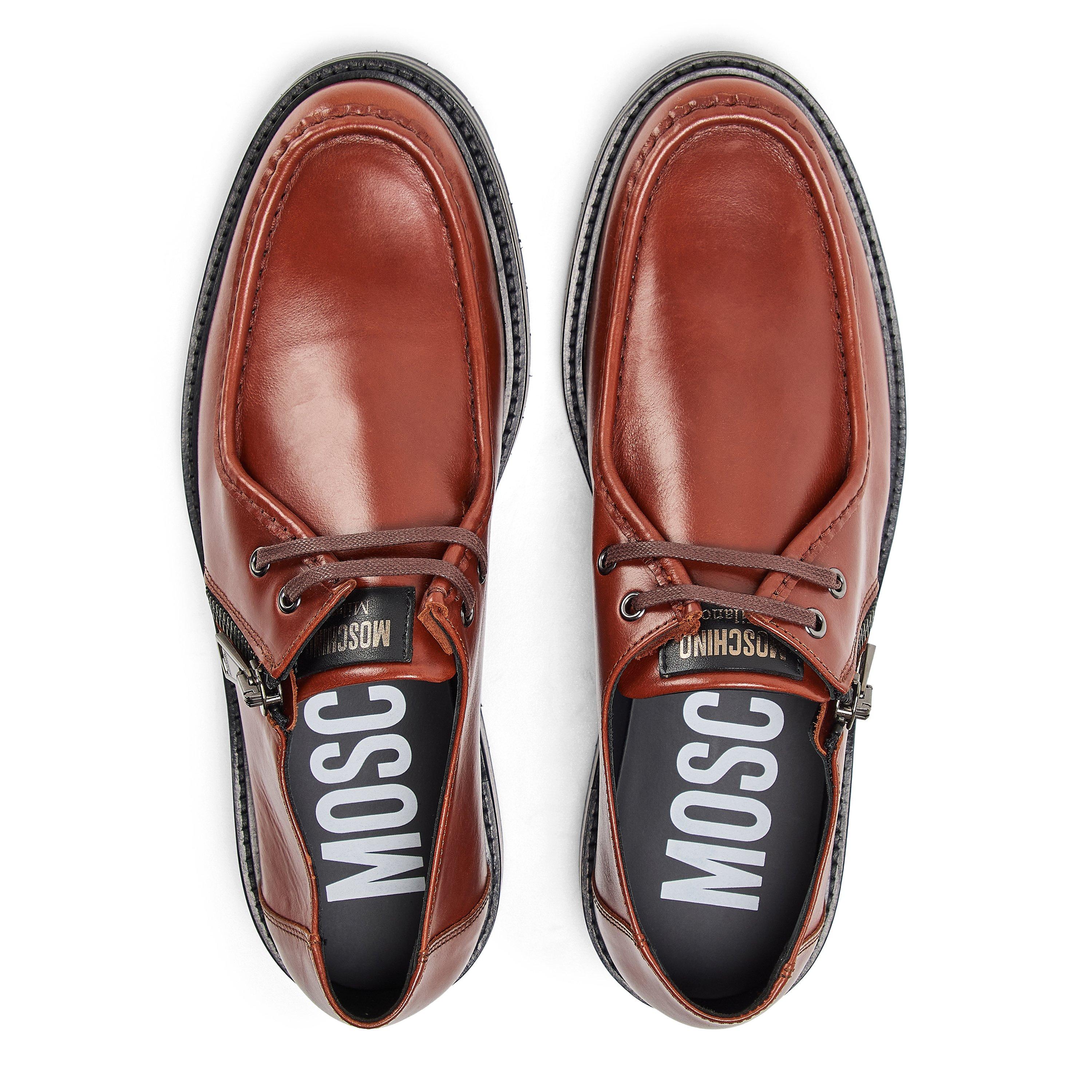 Brown - Moschino - Moschino Lthr Loafer Sn99 - 4