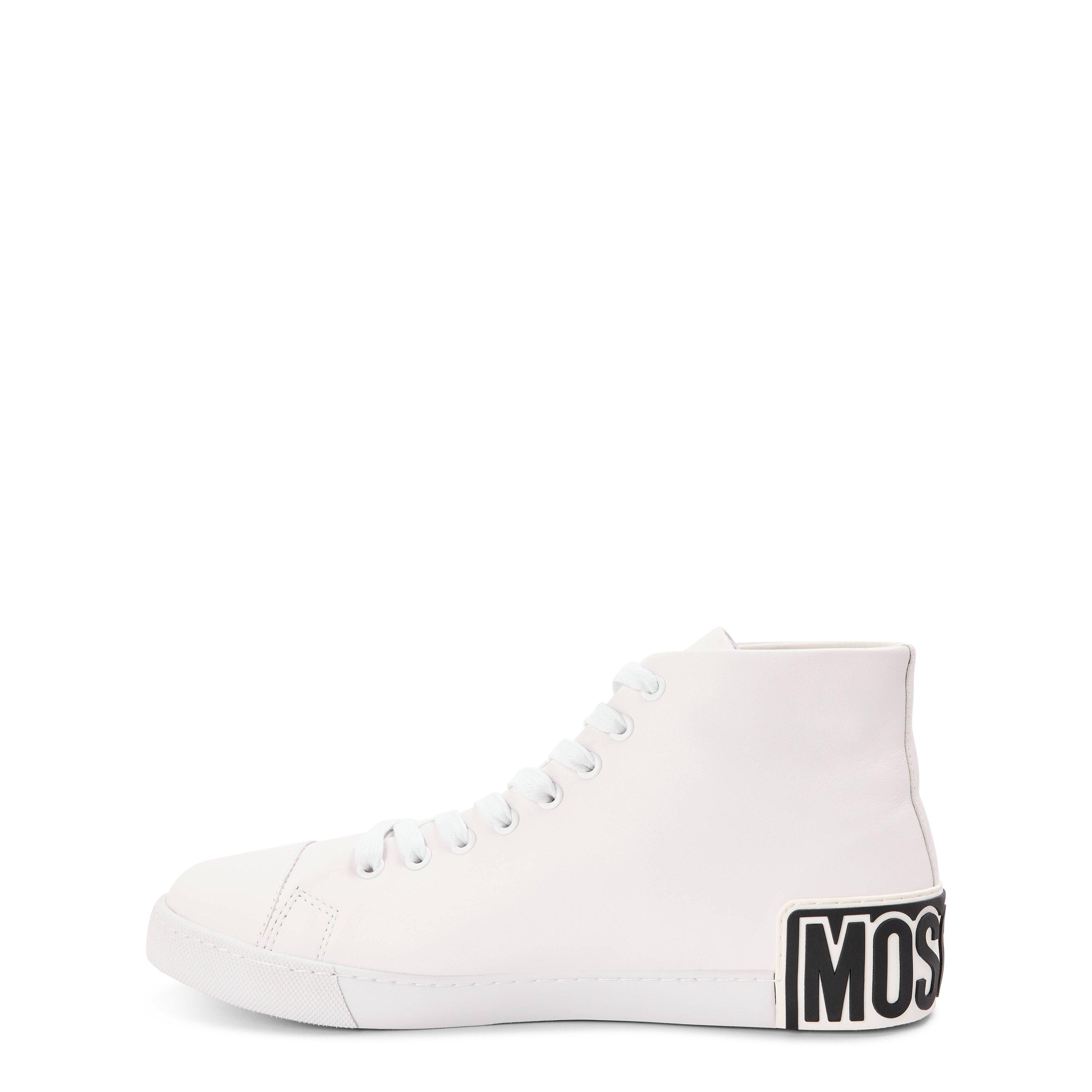White - Moschino - Men's Court Trainers - 2