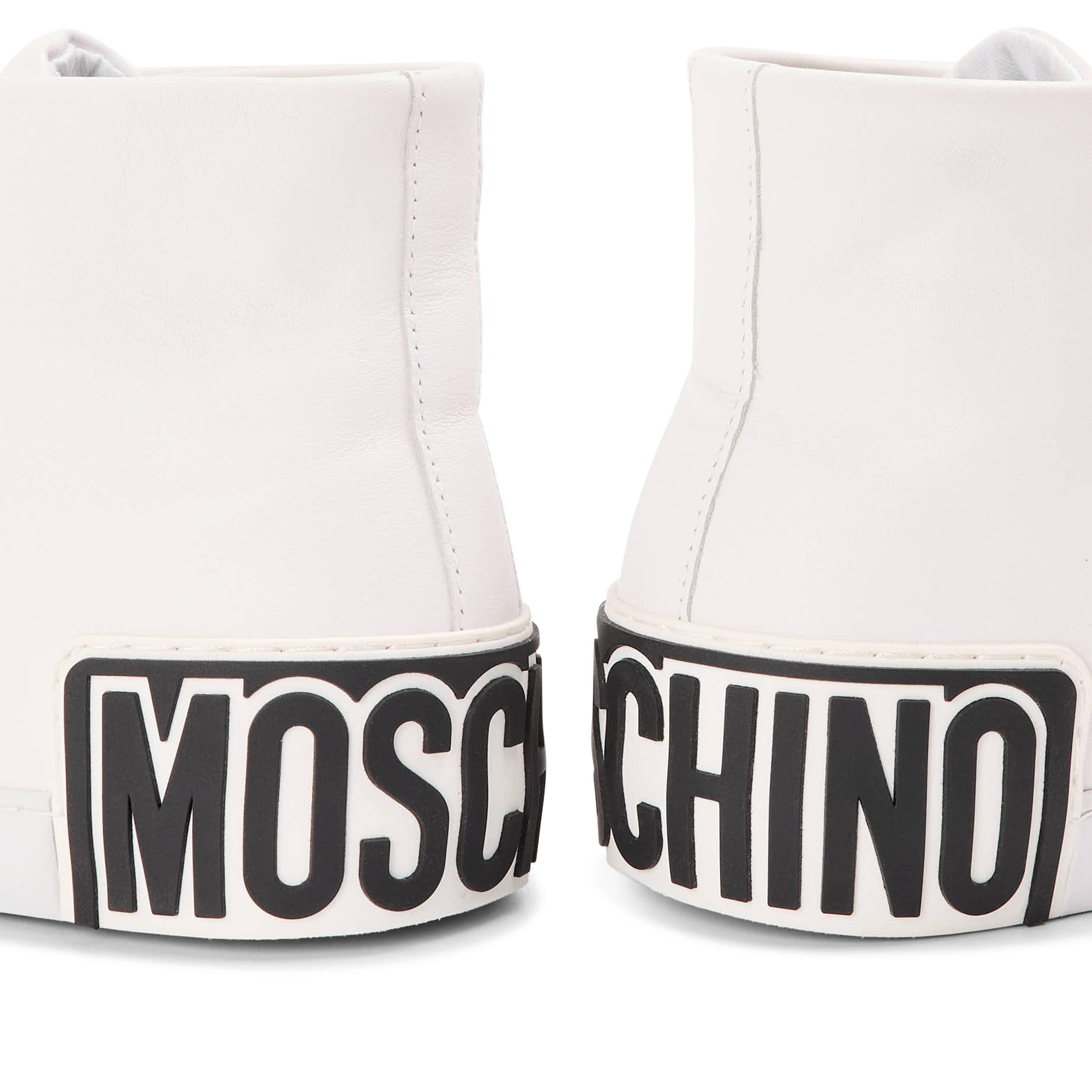 White - Moschino - Men's Court Trainers - 3