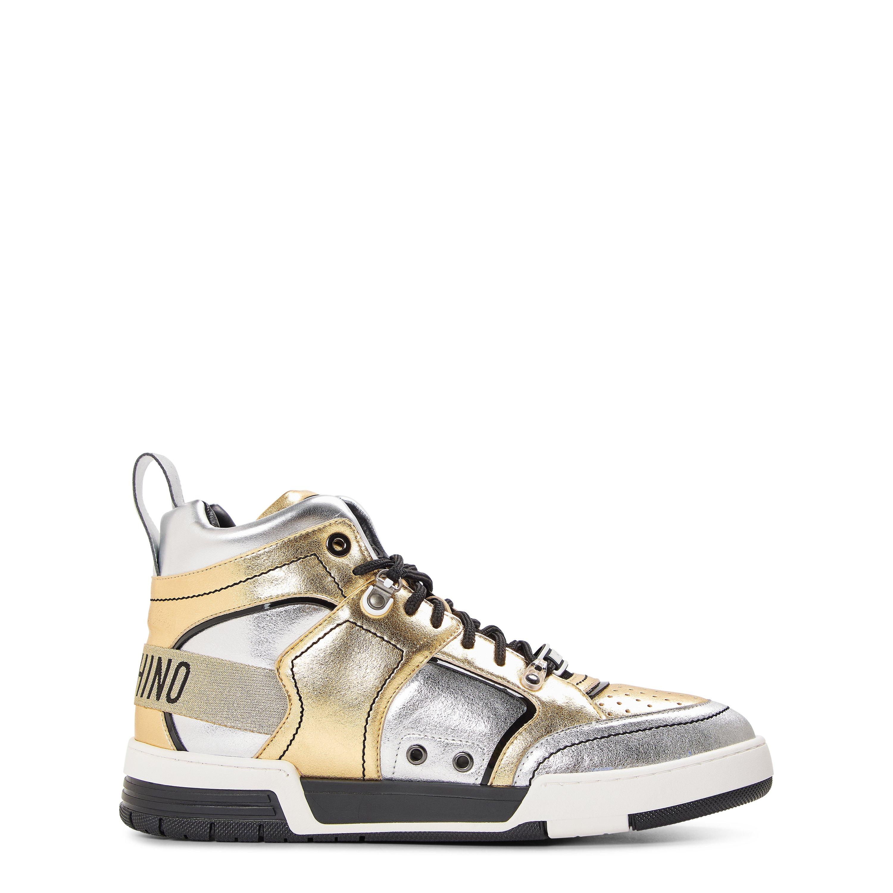 Gold - Moschino - Men's Court Trainers - 1