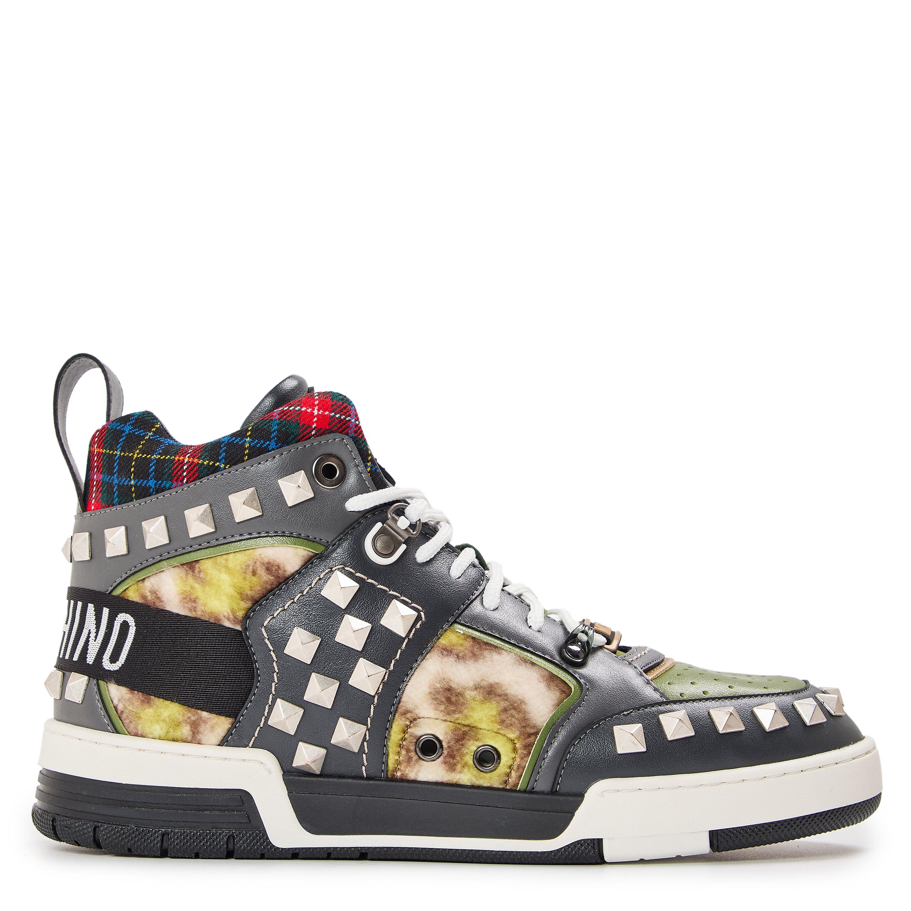 Multicoloured - Moschino - Men's Court Trainers - 1
