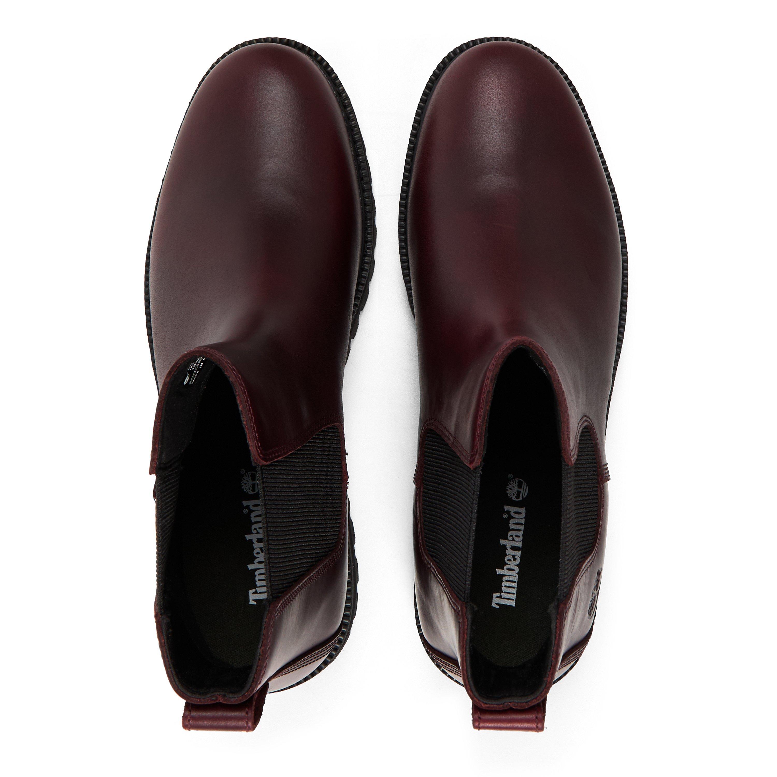 Burgundy Grain - Timberland - Men's Britton Road Leather Chelsea Boots - 6