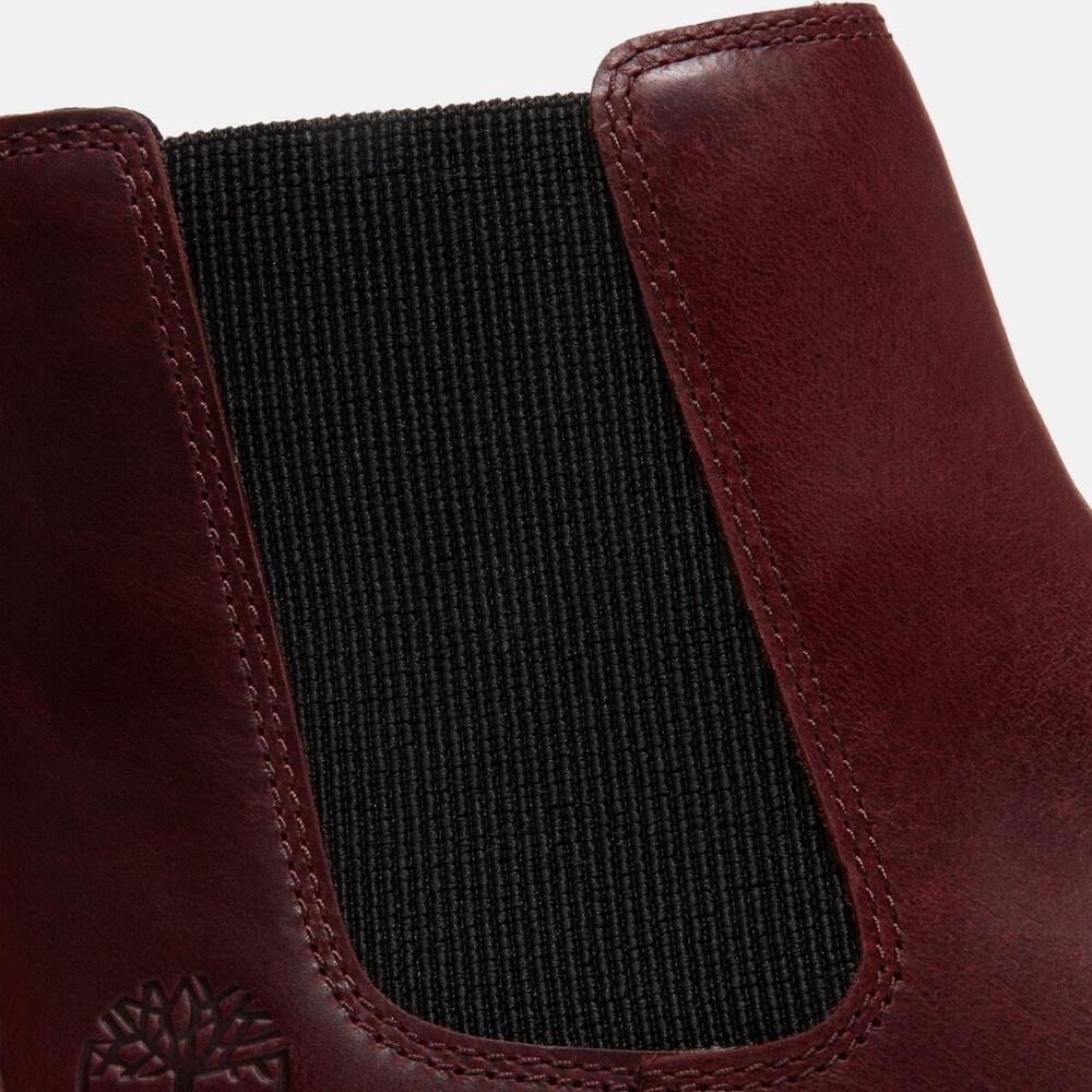 Burgundy Grain - Timberland - Men's Britton Road Leather Chelsea Boots - 7