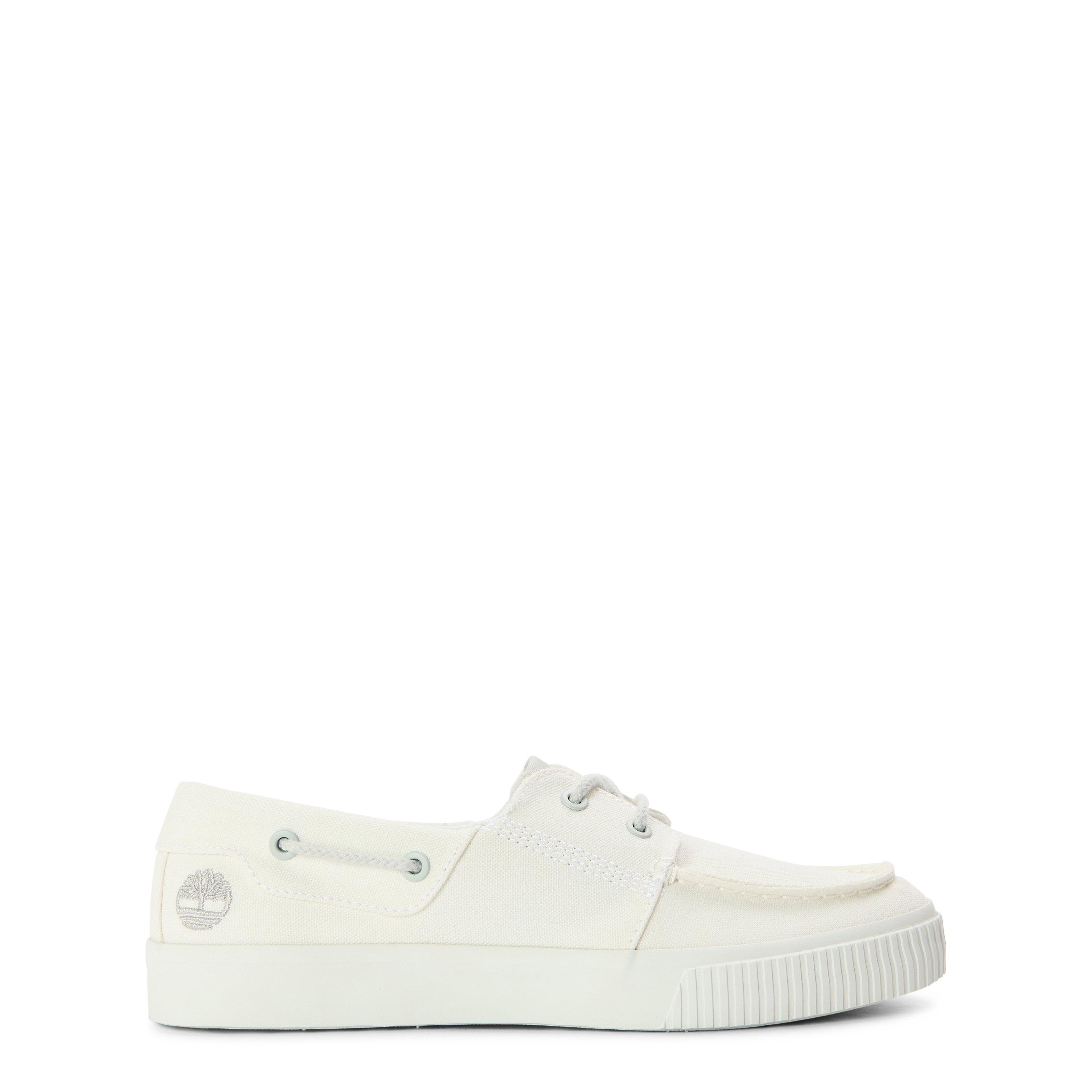 Timberland Men's Mylo Bay White Low Lace Up Boat Shoes - White Canvas - 9.5 (44)