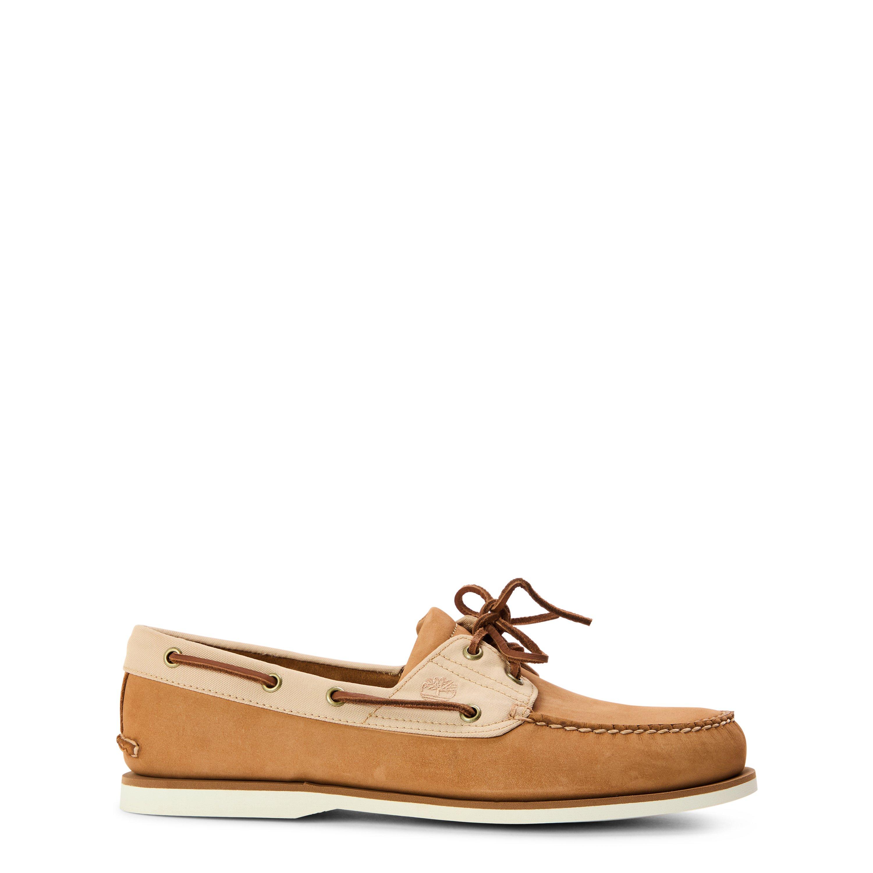 Timberland Men's Boat Shoe Dark Green Boat Shoes - Med Beige - 6.5 (40)