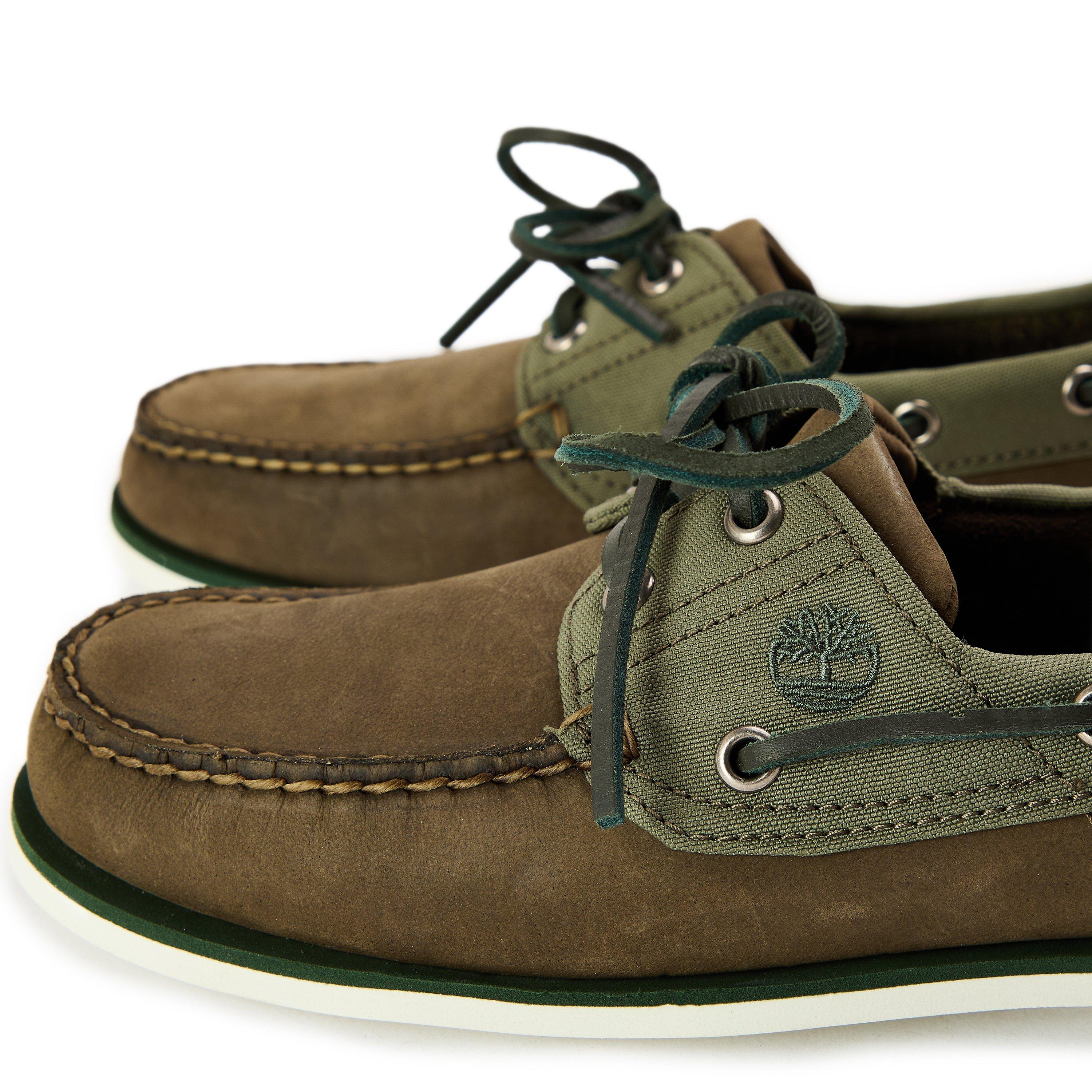Dark Grn Nubuck - Timberland - Men's Boat Shoe Dark Green Boat Shoes - 3