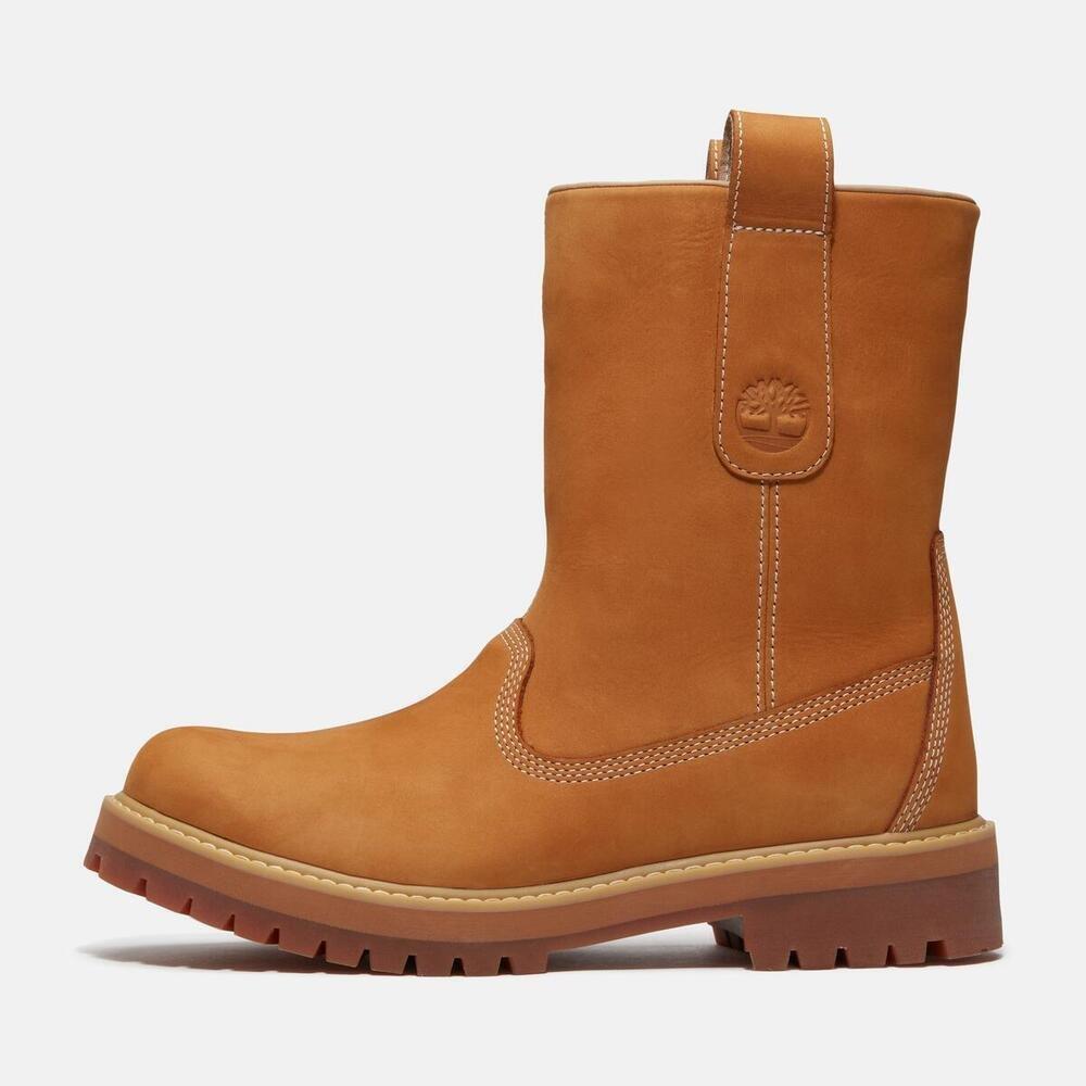 Wheat NB - Timberland - Men's Leather Pull-On Hiker Boots - 7