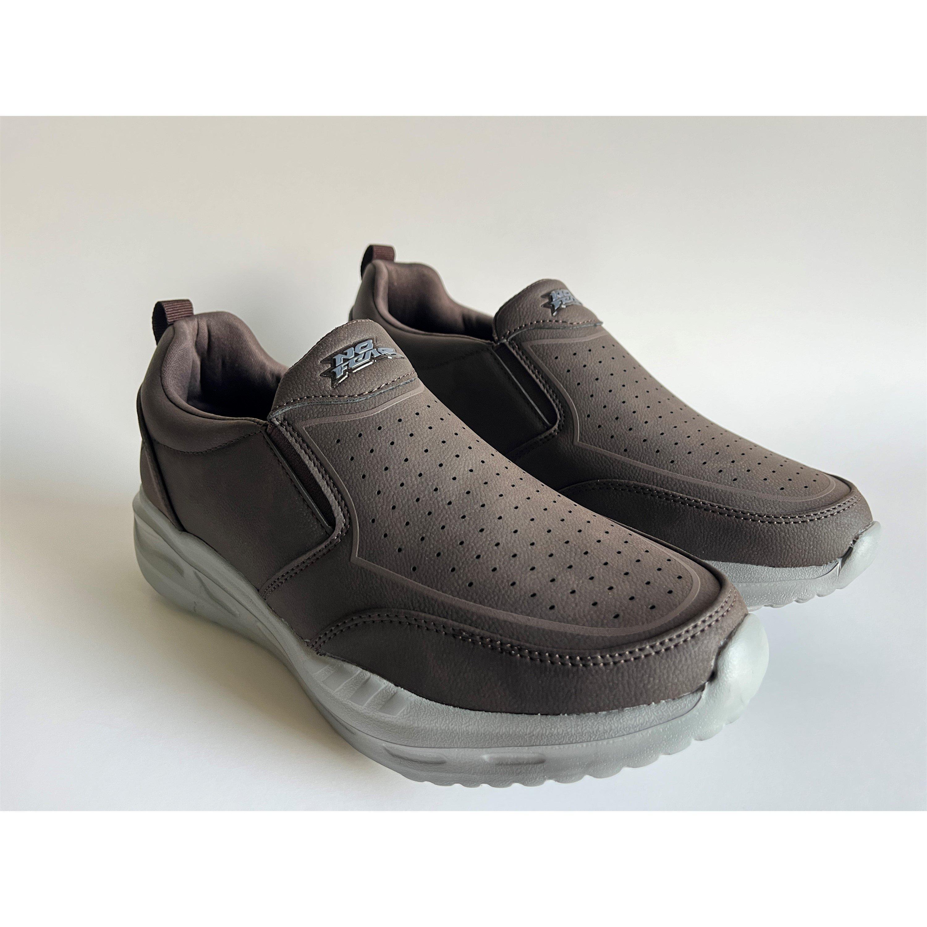 COFFEE - No Fear - Men's PACES-X Slip On Trainers - 3