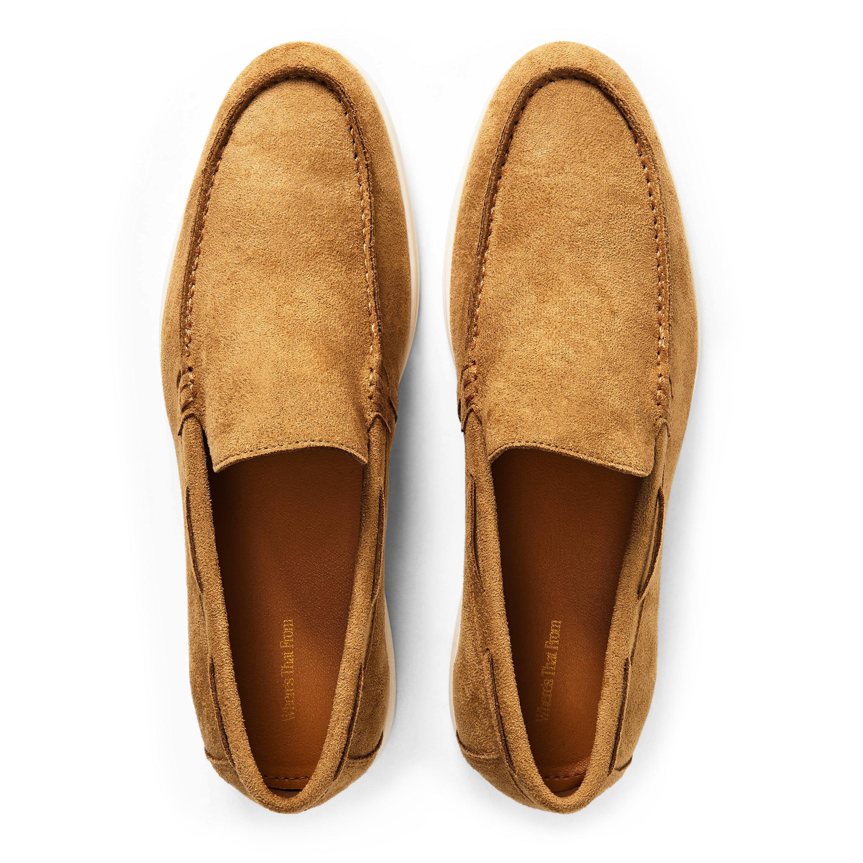 Ante beige - Wheres That From - Men's Suede Slip On Easy Loafers - 4