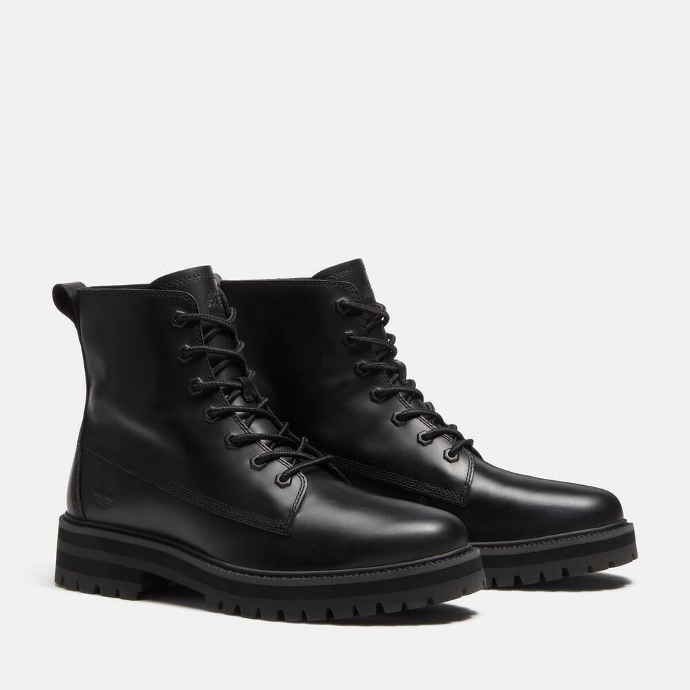 Black Grain - Timberland - Men's Britton Drive Mid Leather Hiker Boots - 4