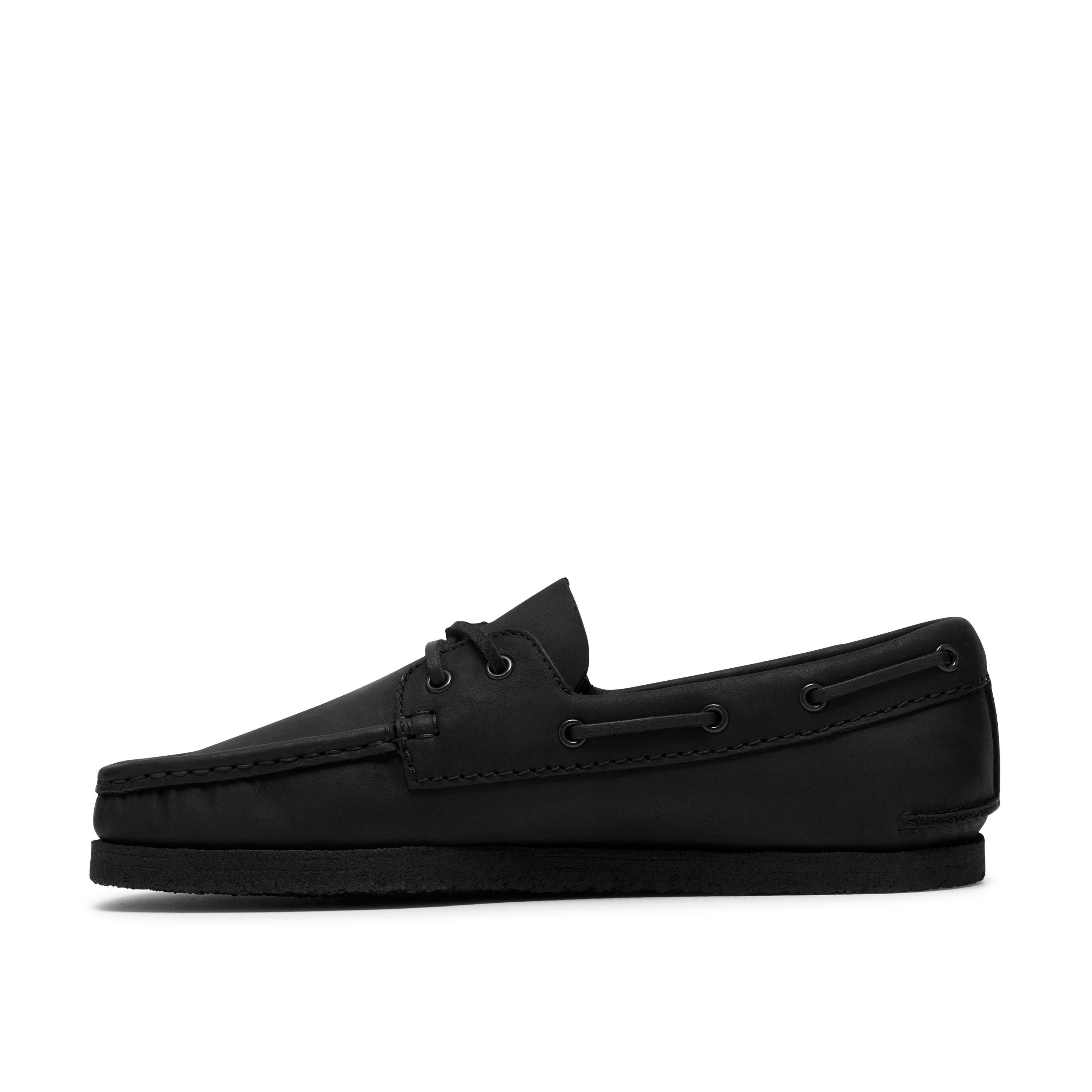 Black Leath - Clarks Originals - Men's Boat Shoes - 2