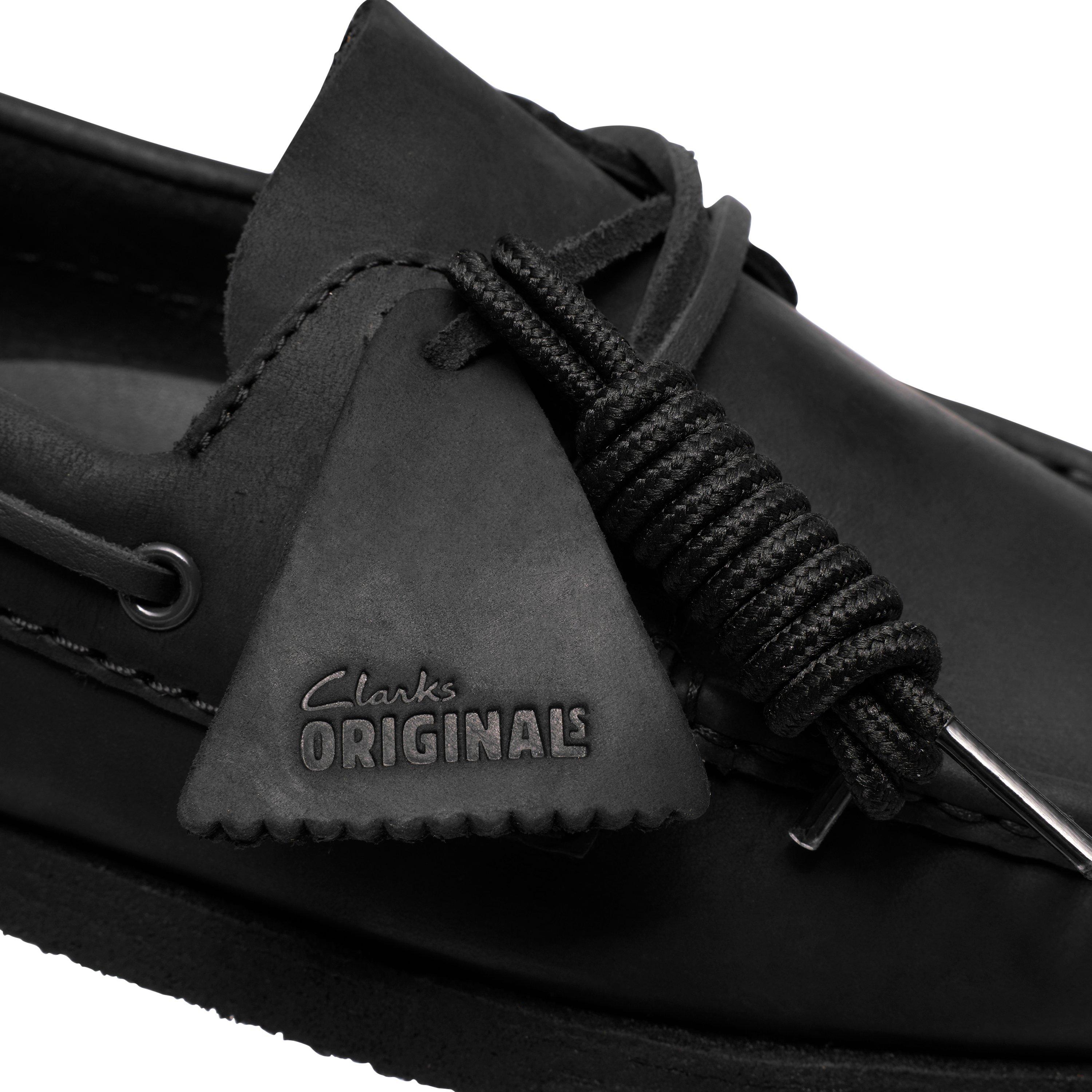 Black Leath - Clarks Originals - Men's Boat Shoes - 4