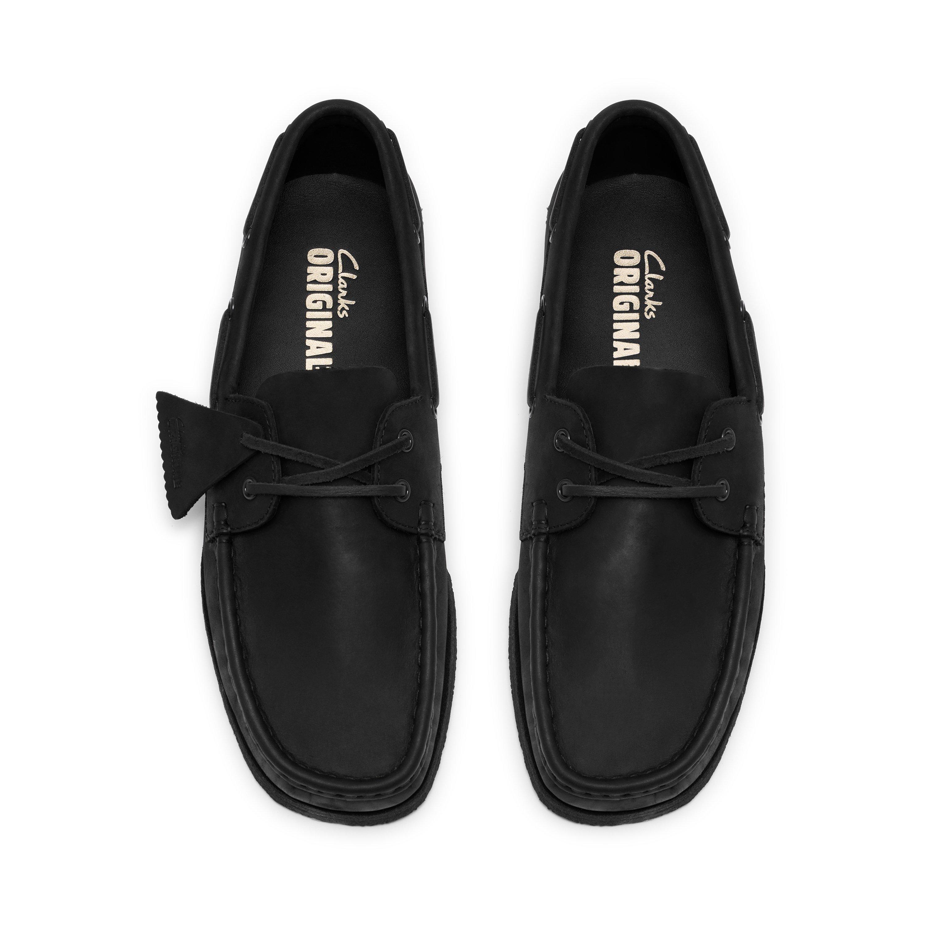 Black Leath - Clarks Originals - Men's Boat Shoes - 5