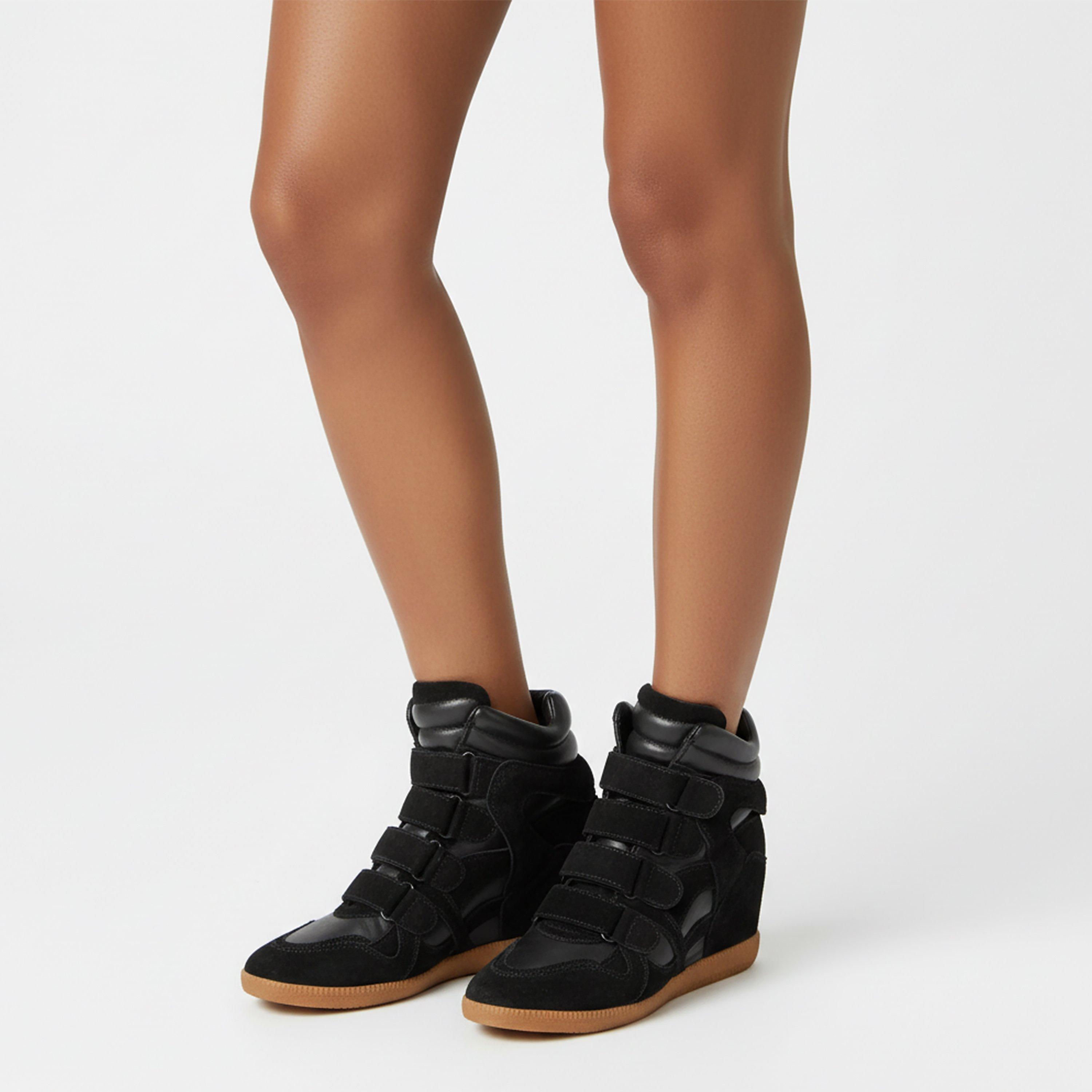 Black - NOKWOL - Women's Eden Wedge Trainers - 3