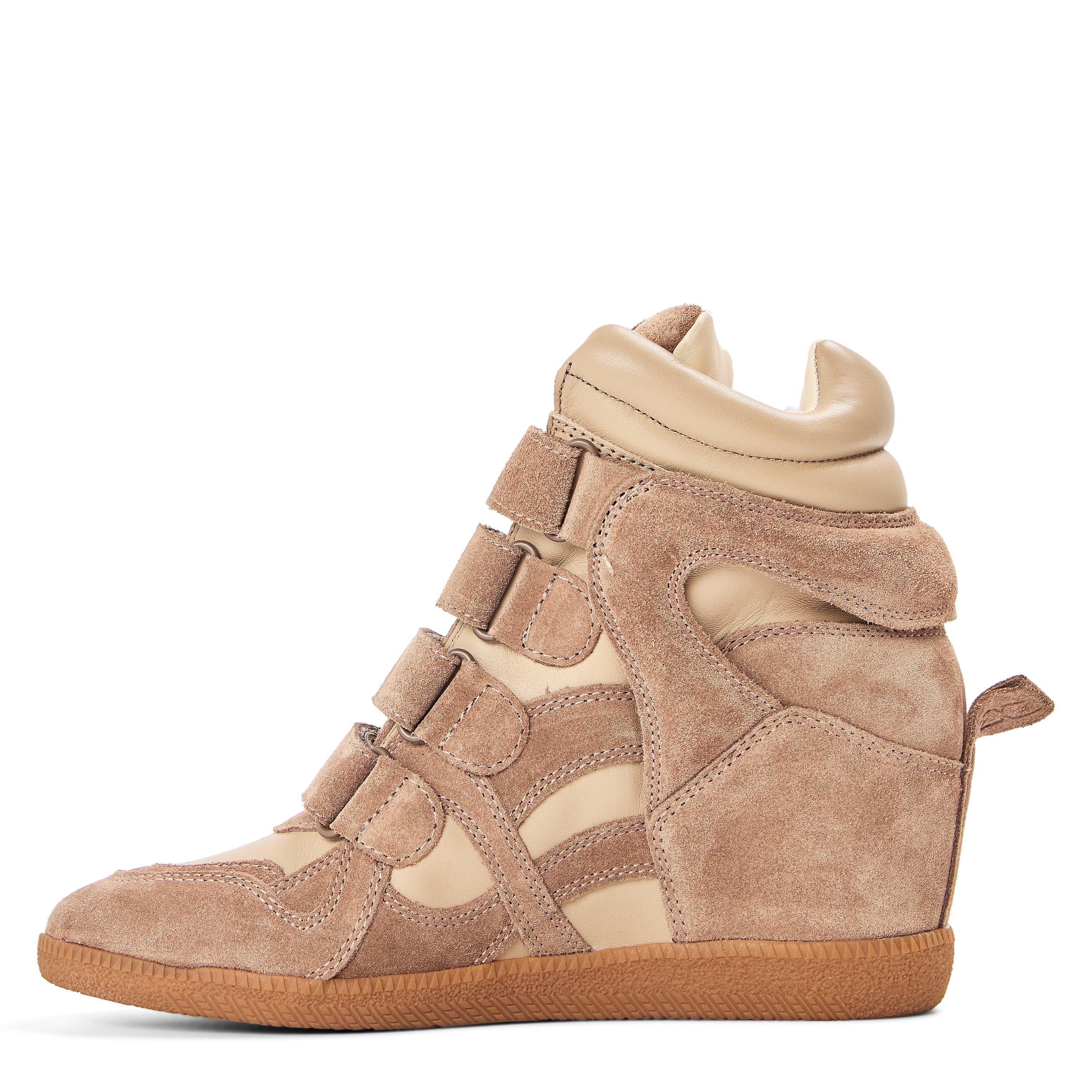 Taupe - NOKWOL - Women's Eden Wedge Trainers - 2