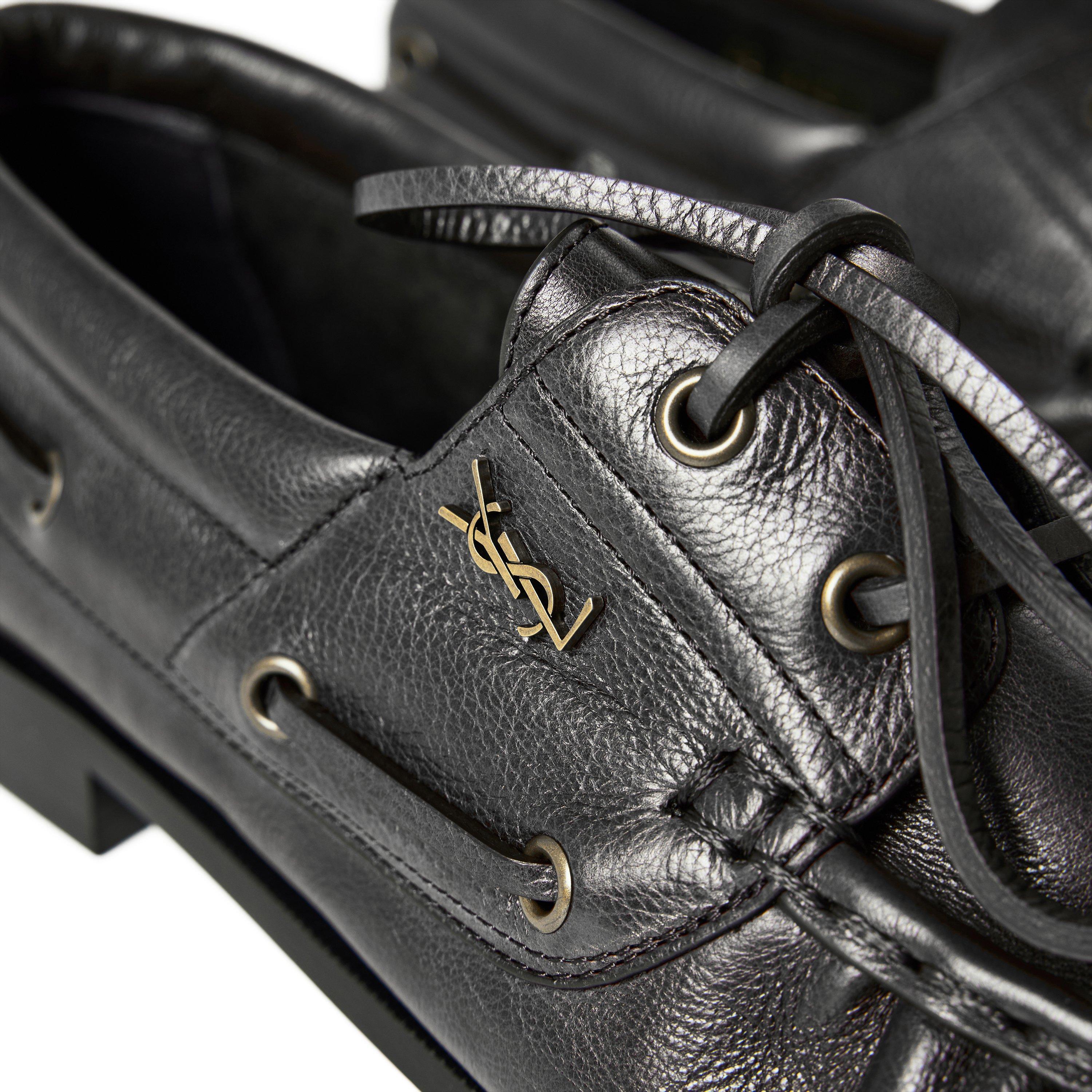 Black - Saint Laurent - Saint Boat Shoe Sn64 - 3