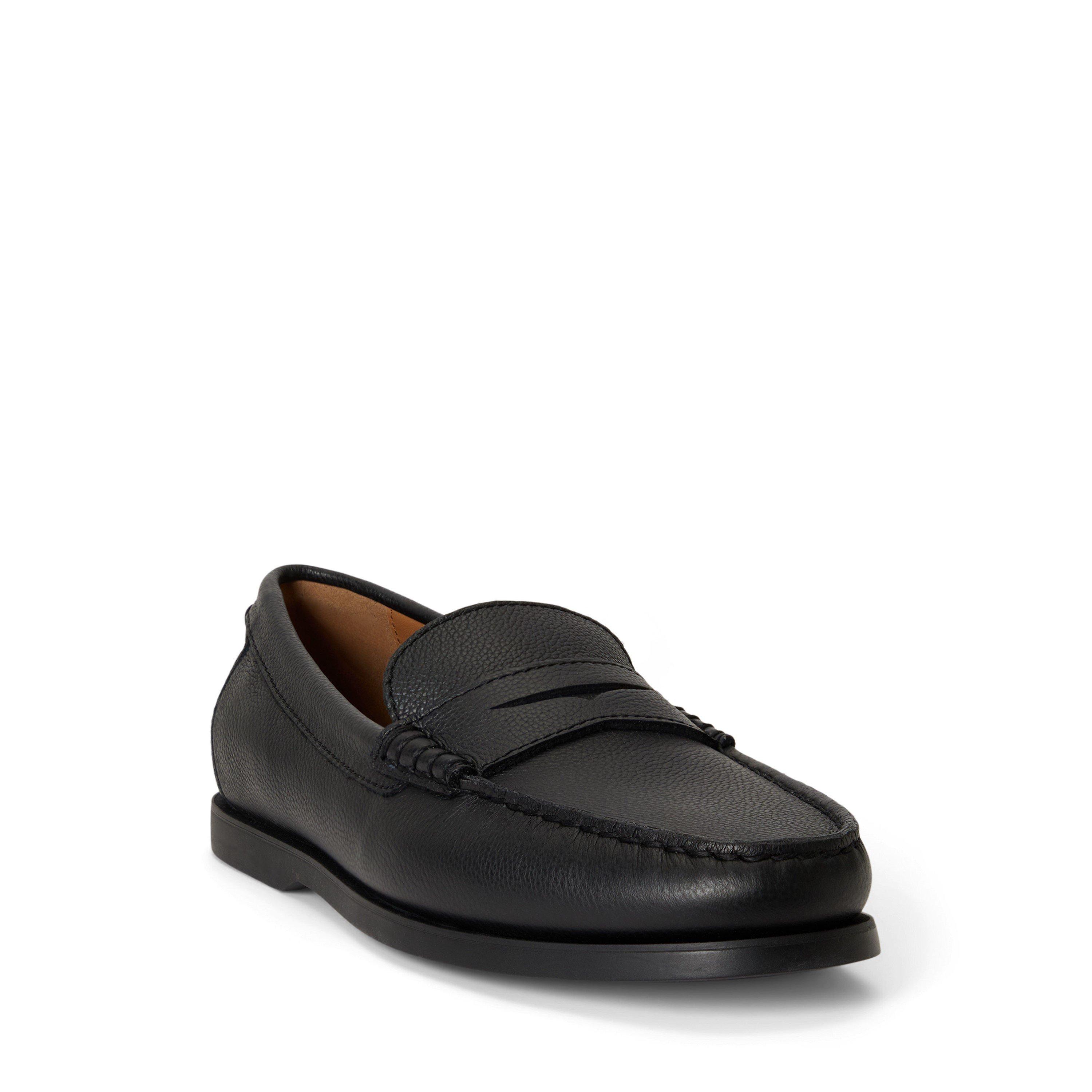 Black 001 - Polo Ralph Lauren - Men's Merton Penny Leather Loafers - 2