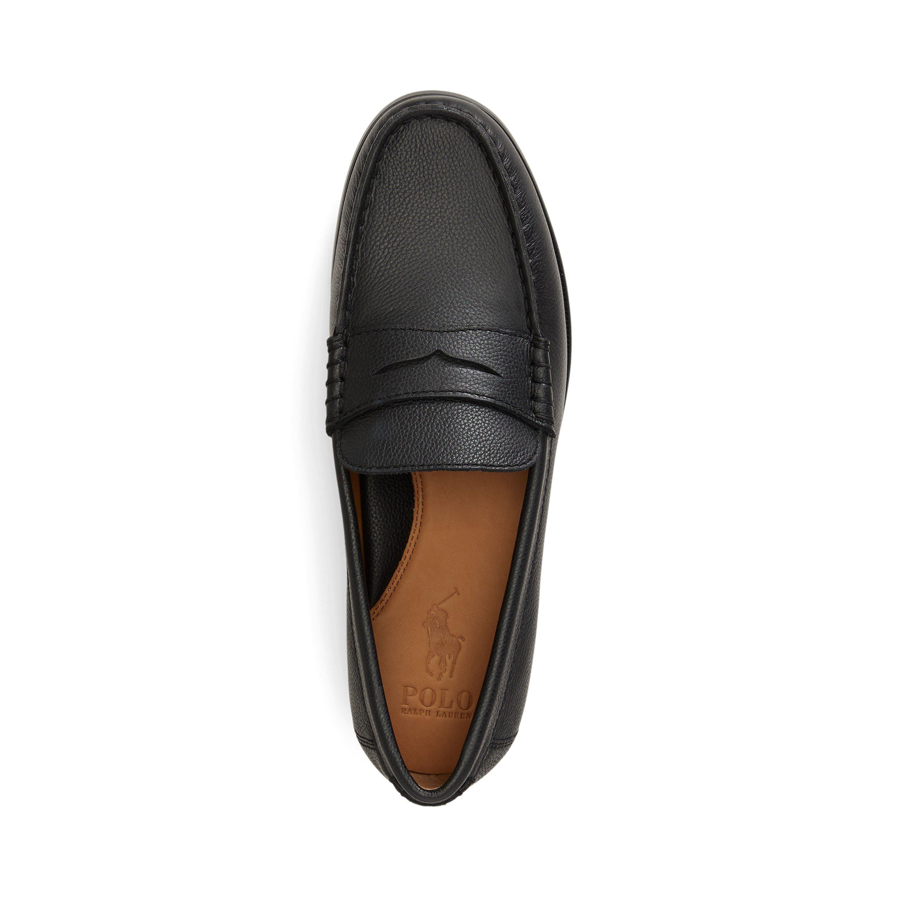 Black 001 - Polo Ralph Lauren - Men's Merton Penny Leather Loafers - 4