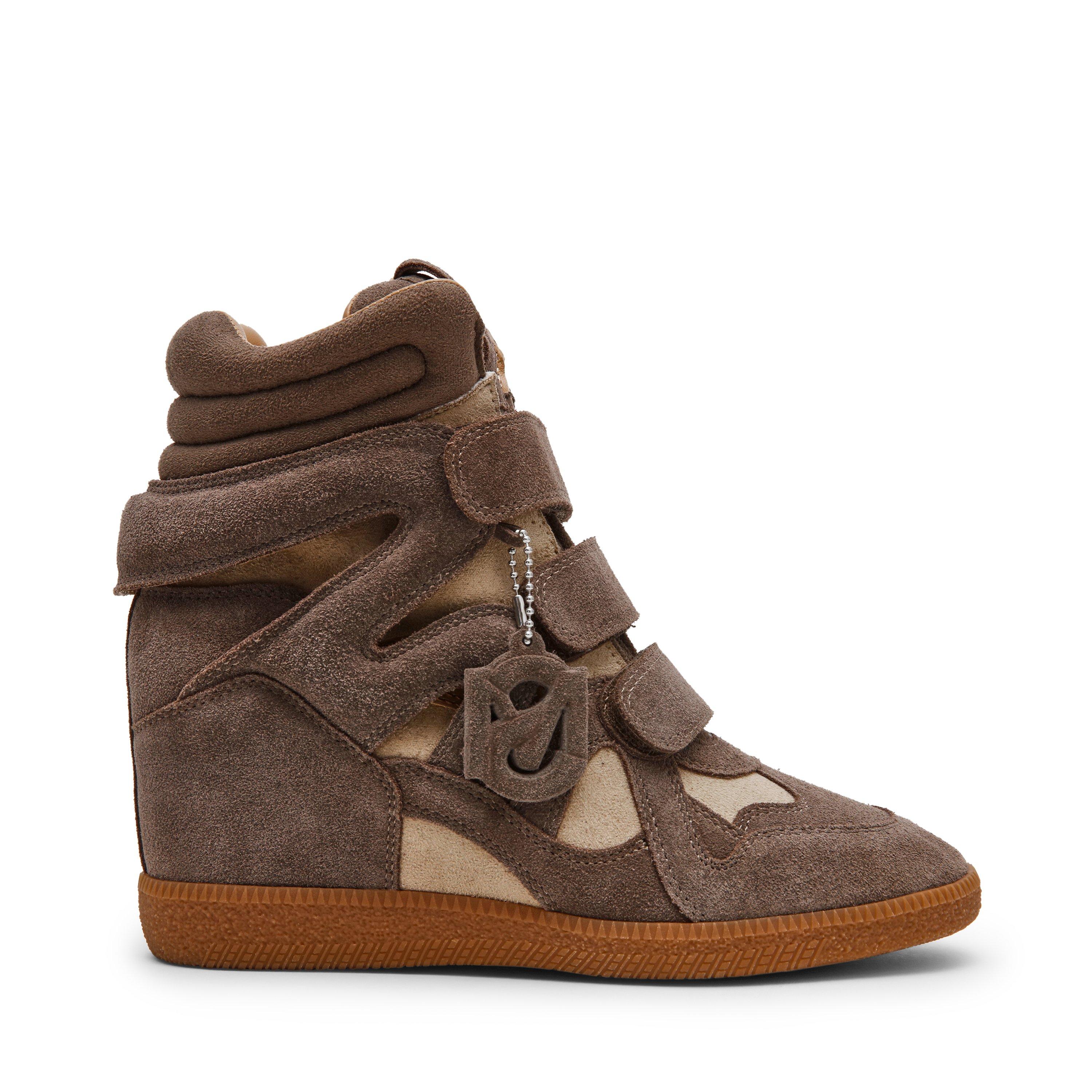Steve Madden Women's Mavis Suede Wedge Trainers Beige Size 7 (40) - Image 2