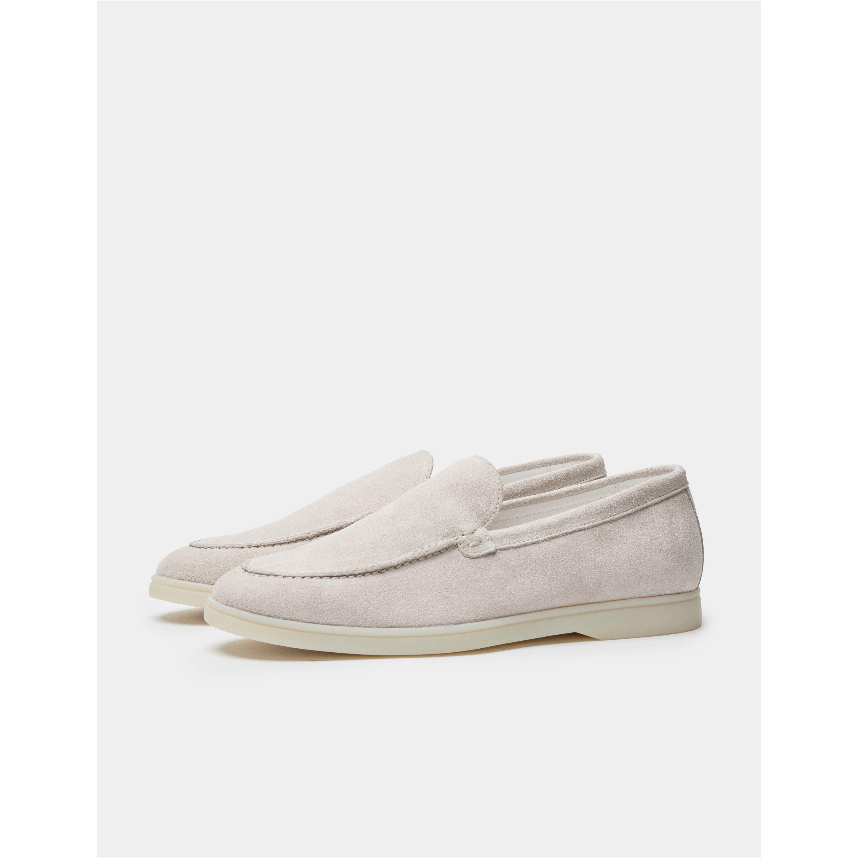 BELIER Men's Amalfi Suede Loafers - Sand - Size 11 (46)