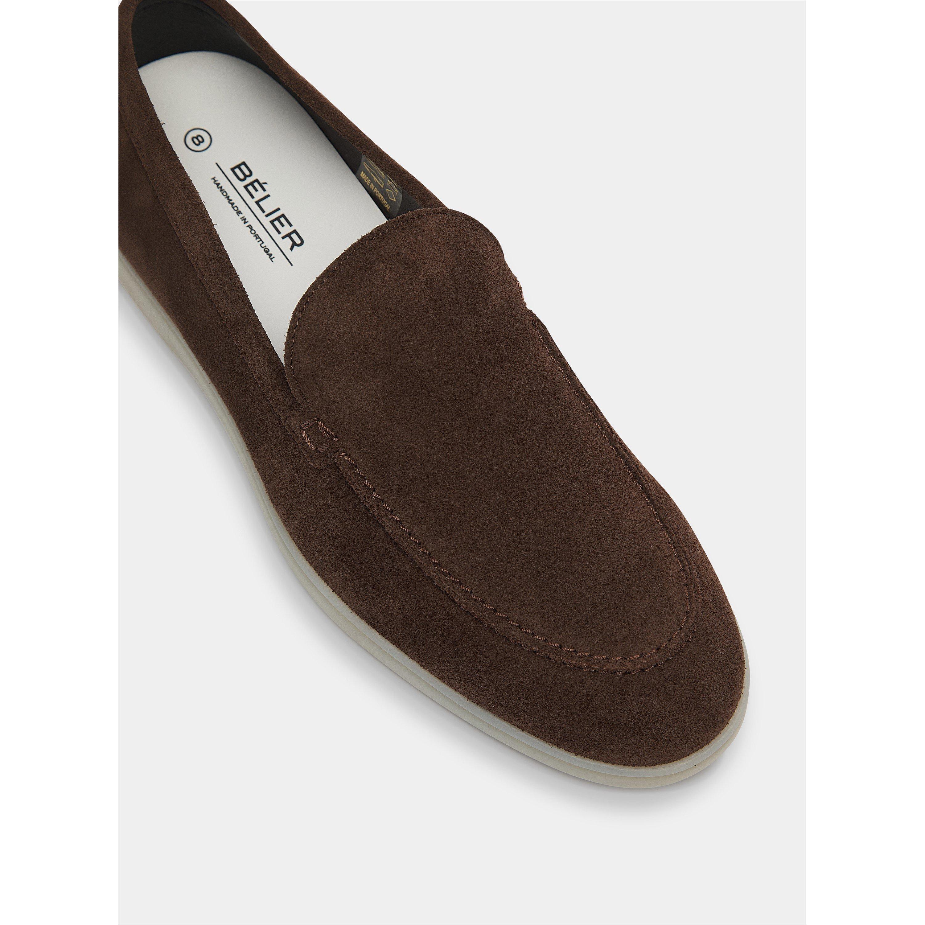 Brown - BELIER - Men's Amalfi Suede Loafers - 3