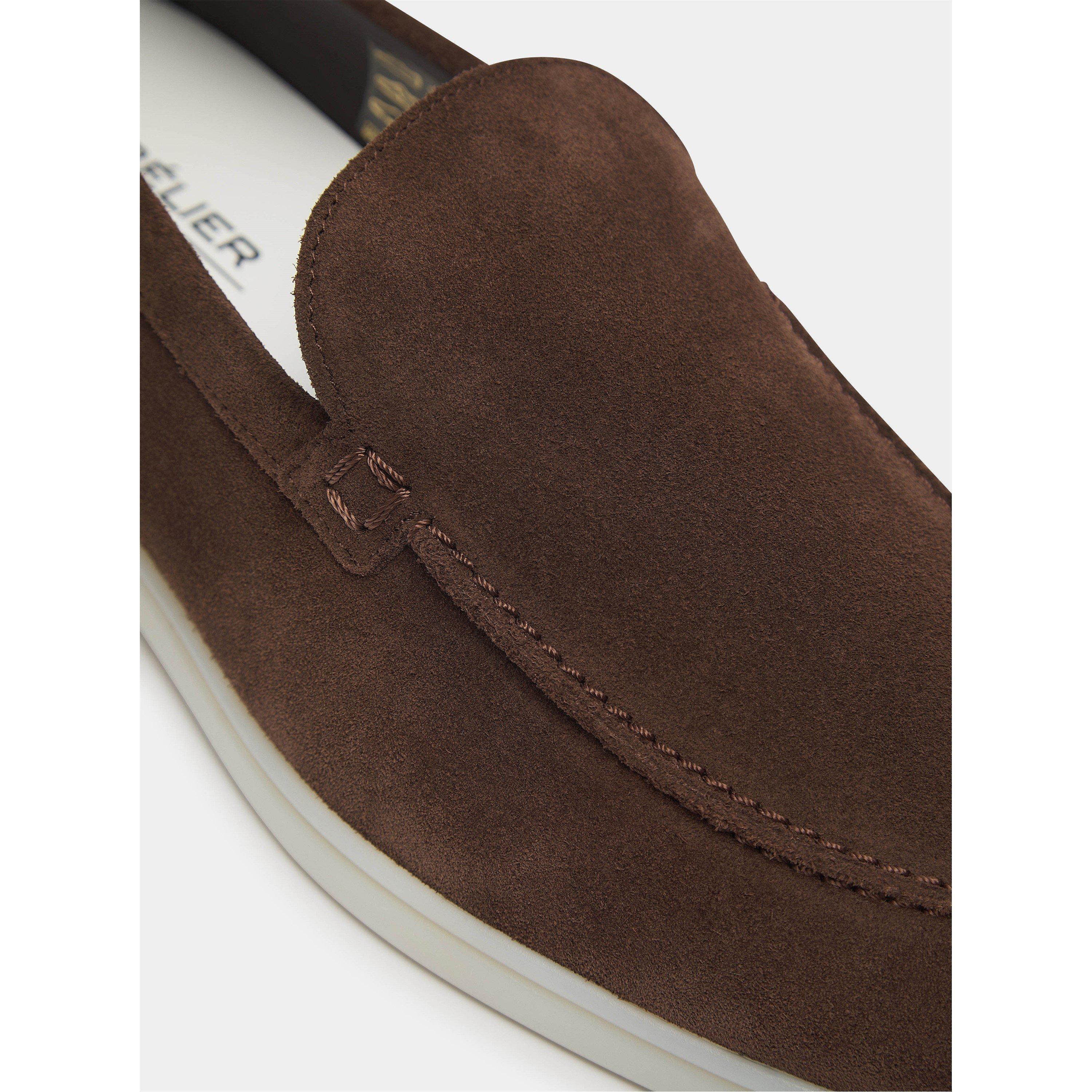Brown - BELIER - Men's Amalfi Suede Loafers - 5