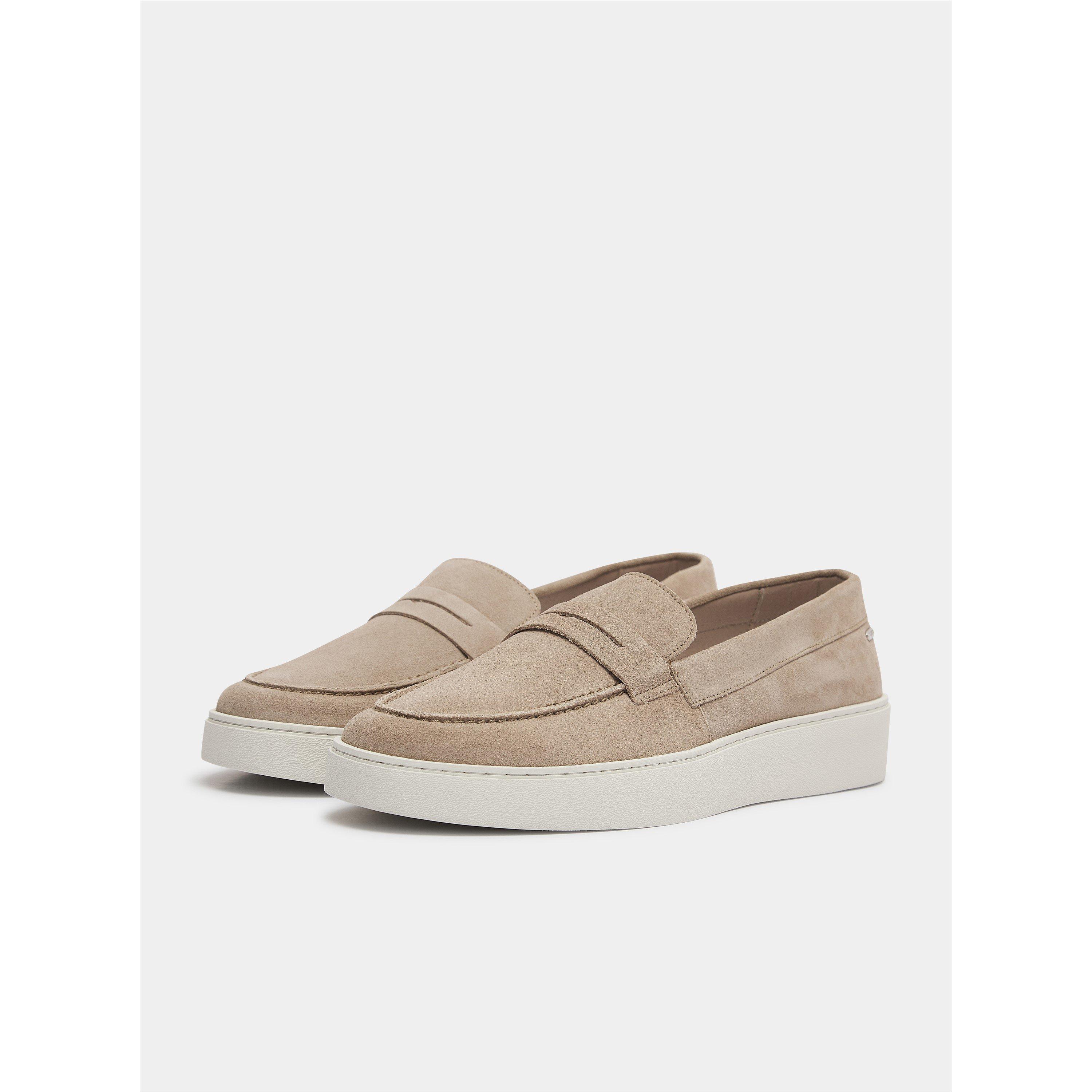 Taupe - BELIER - Men's Monaco Suede Loafers - 1