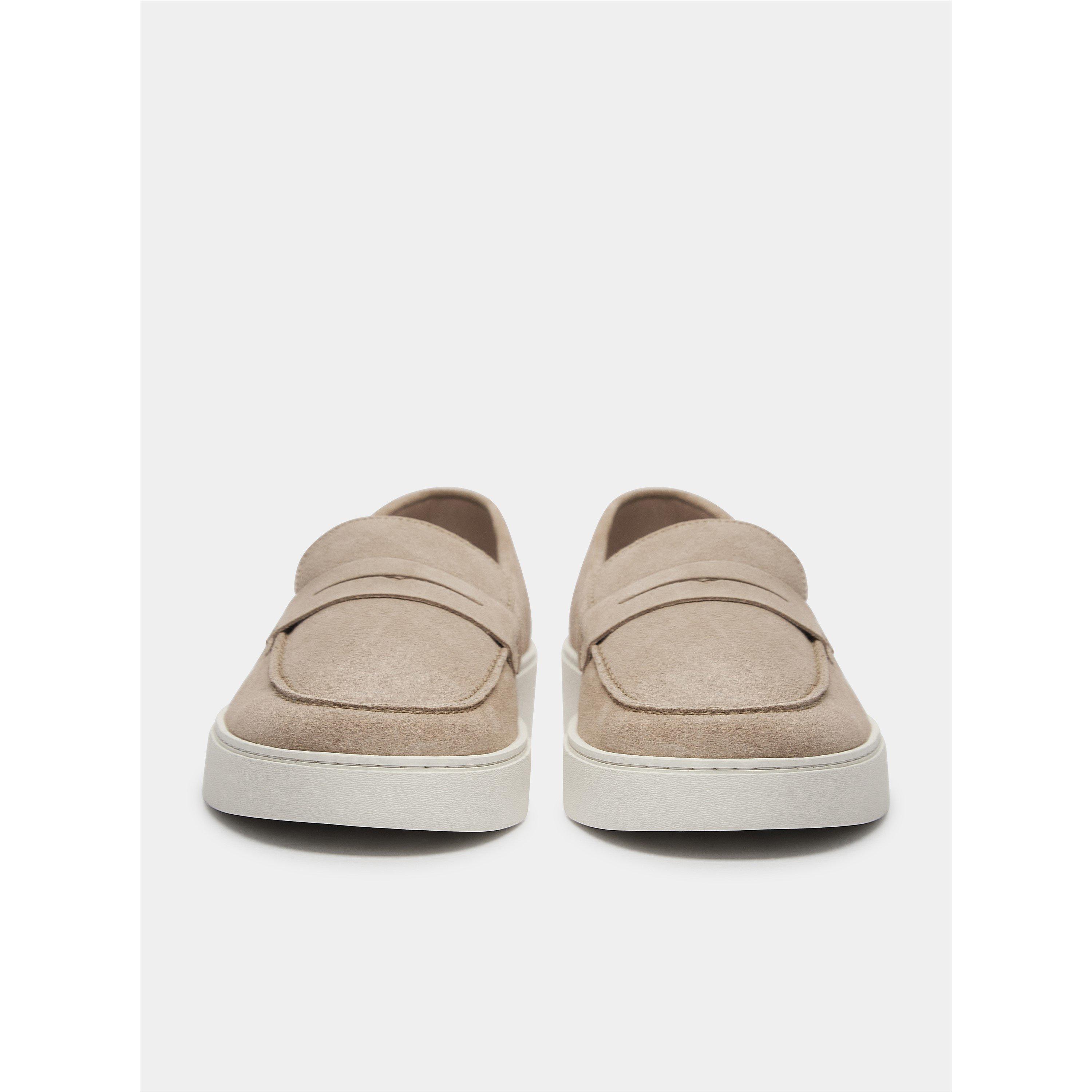 Taupe - BELIER - Men's Monaco Suede Loafers - 2