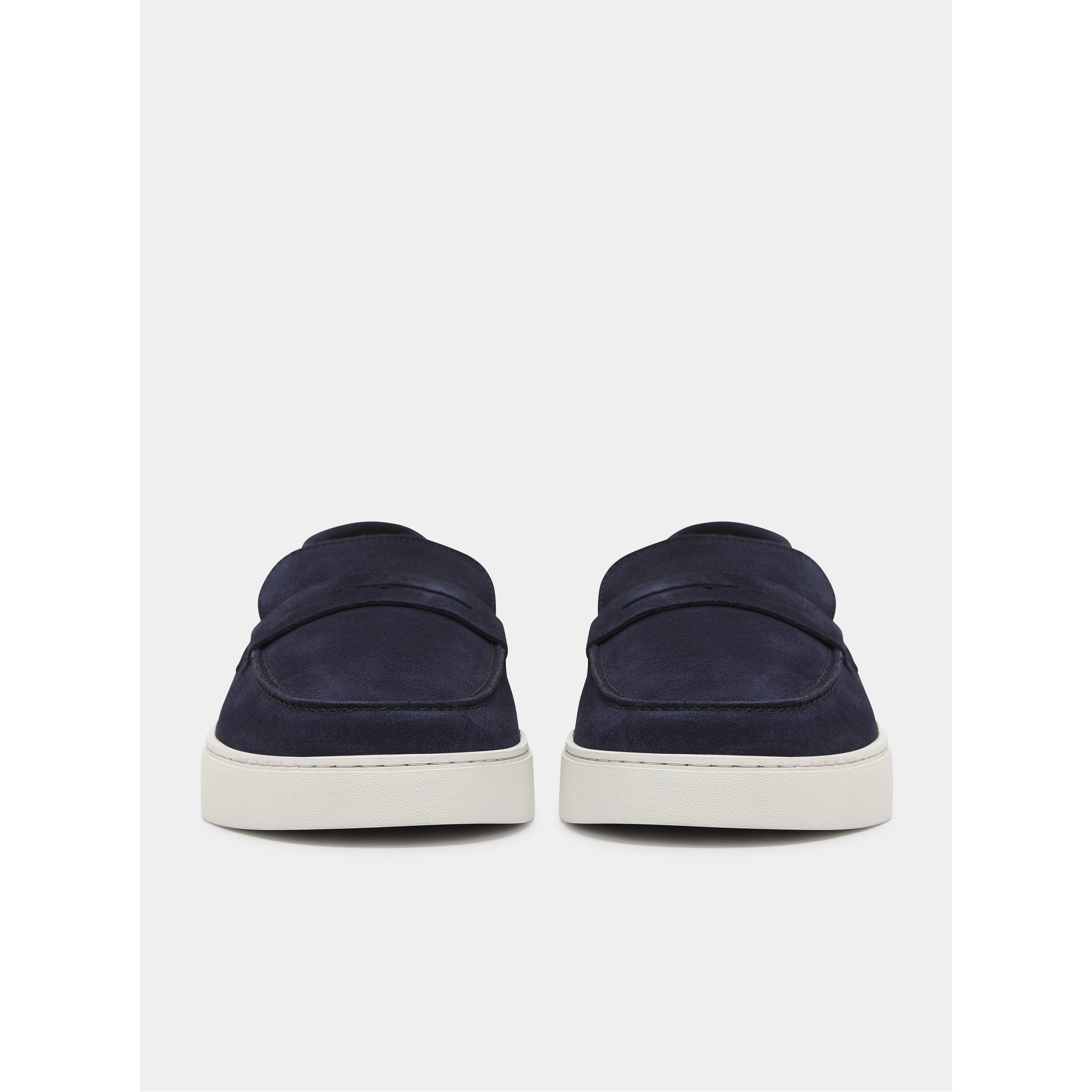 Navy - BELIER - Men's Monaco Suede Loafers - 2