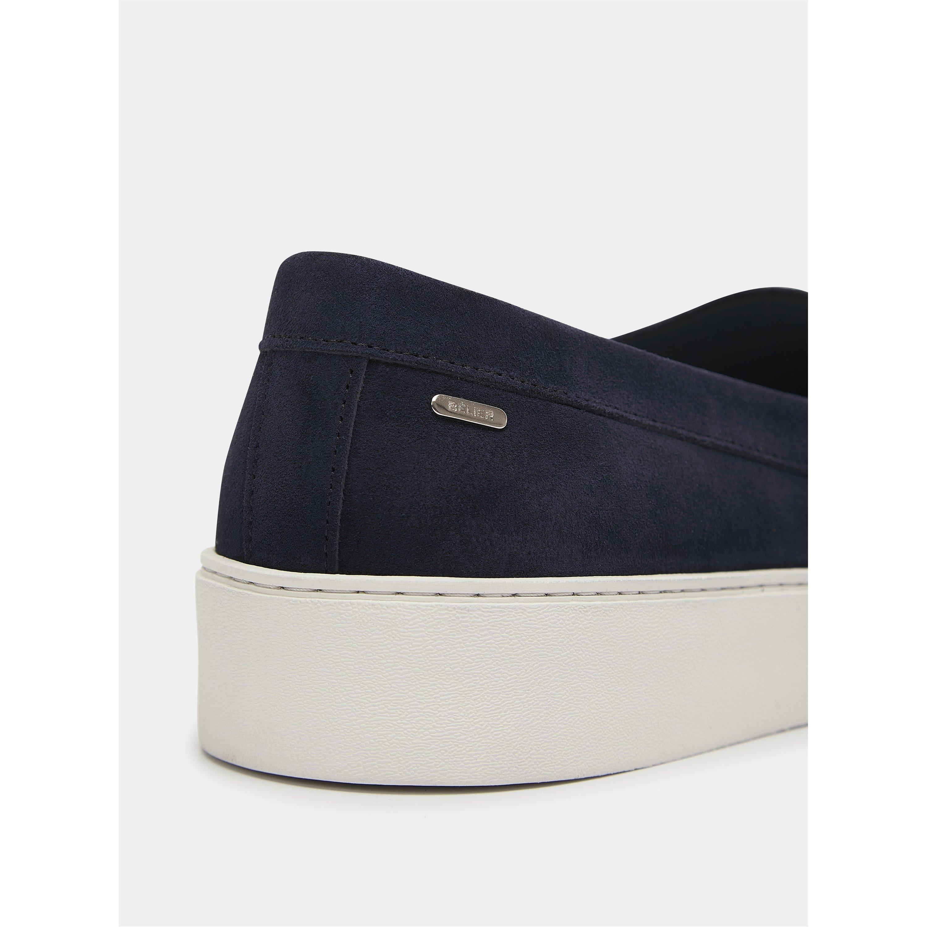 Navy - BELIER - Men's Monaco Suede Loafers - 4