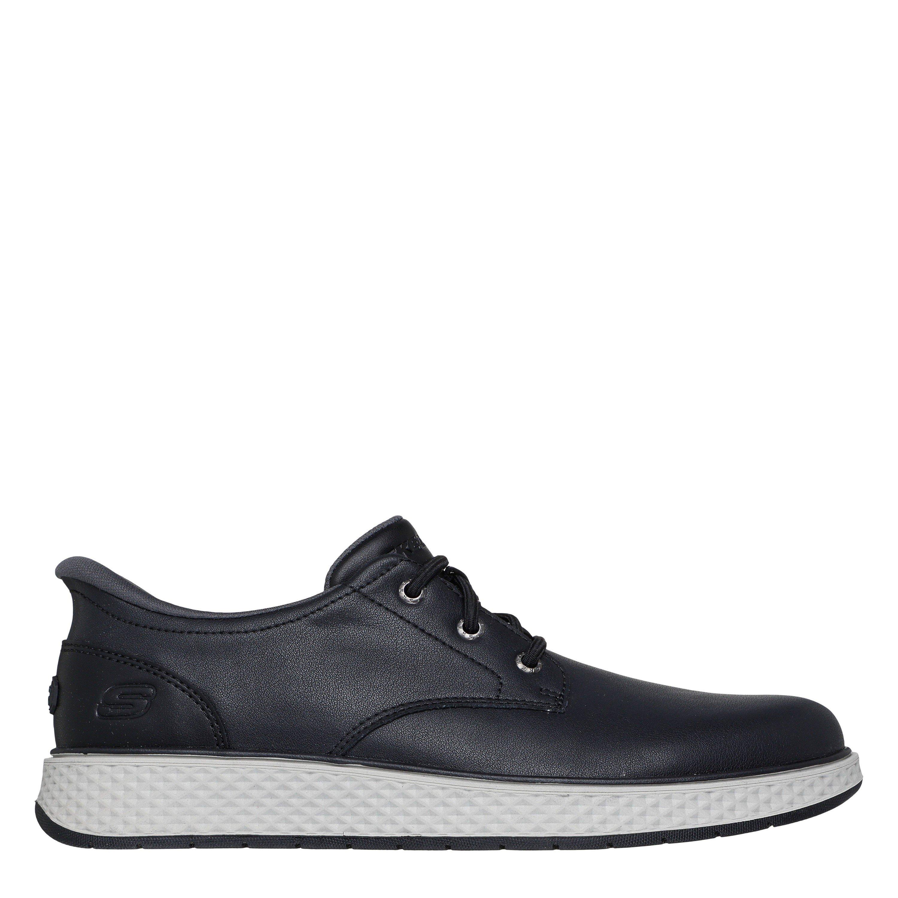 Noir - Skechers - Men's Burkett Leather Slip-On Trainers - 1