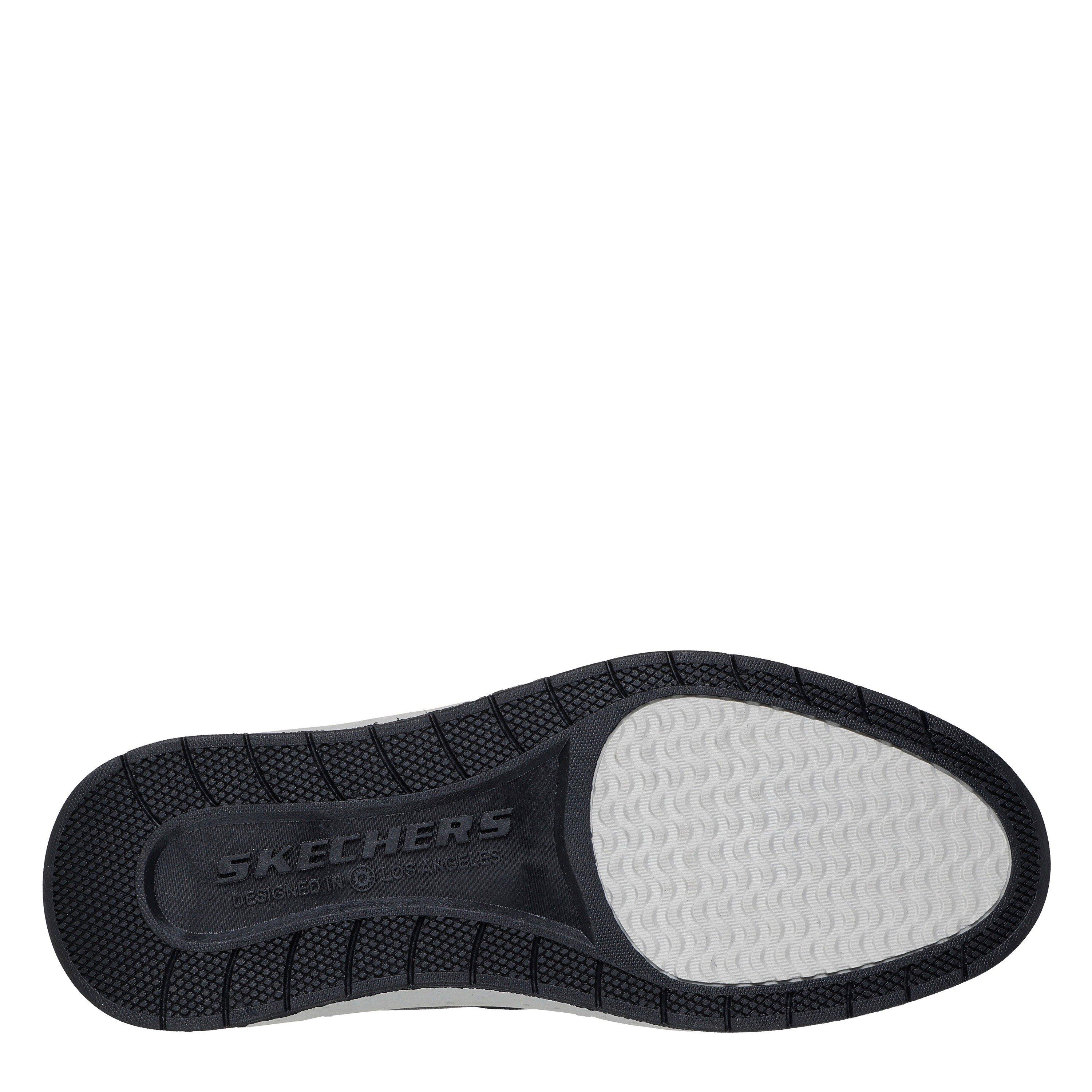 Noir - Skechers - Men's Burkett Leather Slip-On Trainers - 5