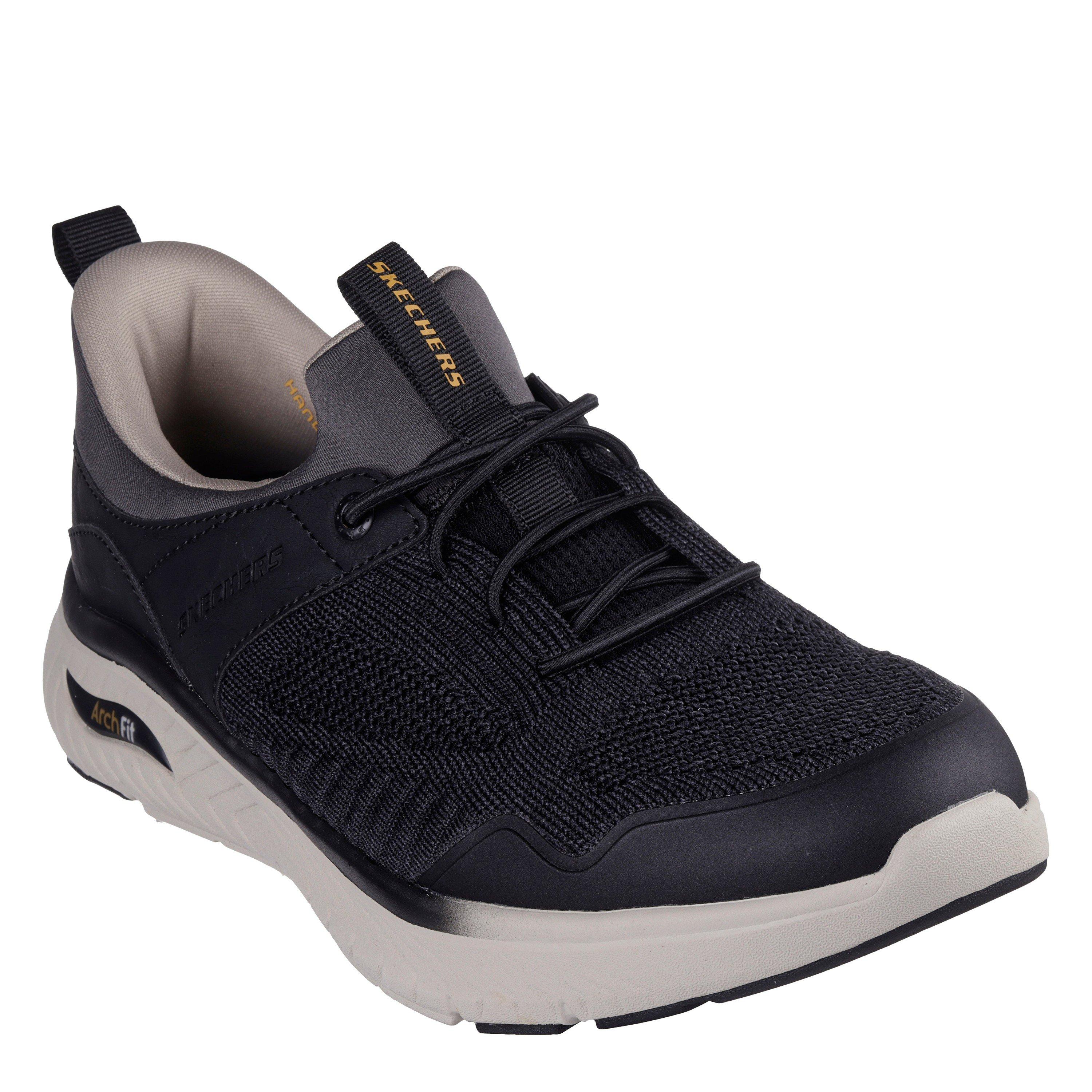 Crna - Skechers - Skechers Arch Fit Crosser Slip On Trainers Mens - 3