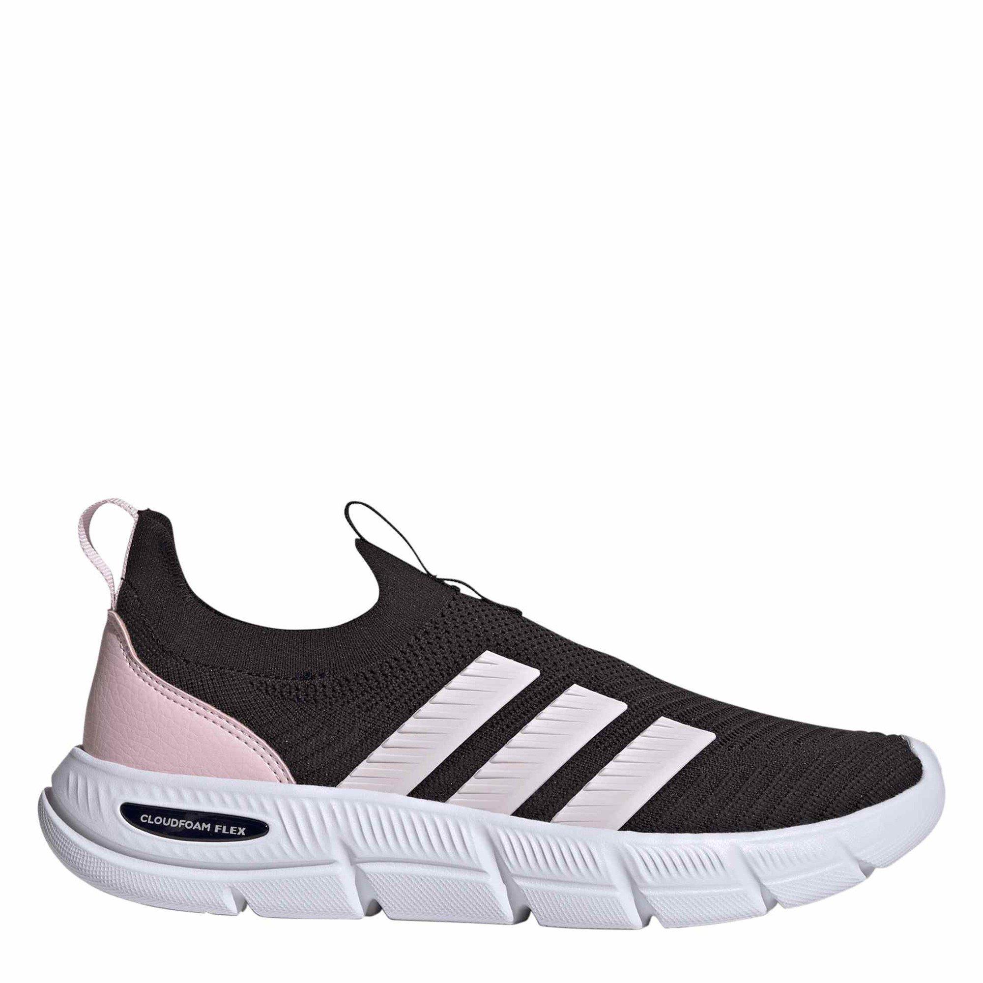 Adidas  Adults' Cloudfoam Flex Sock Slip-On Trainers - Core Black/Almo - 8.5 (42.7)