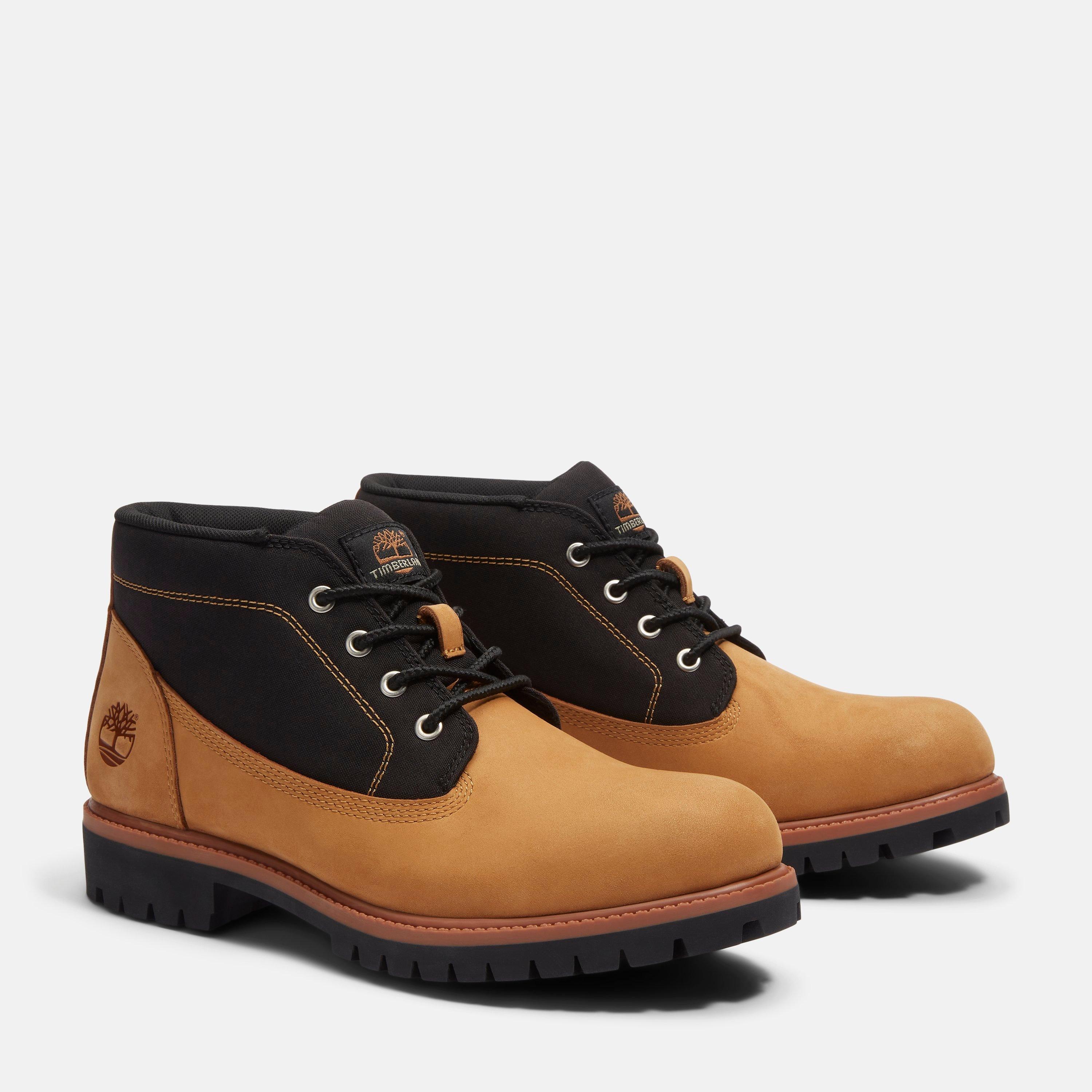 Wheat/Blk NB - Timberland - Men's Premium Mid Lace-Up Chukka Boots - 7