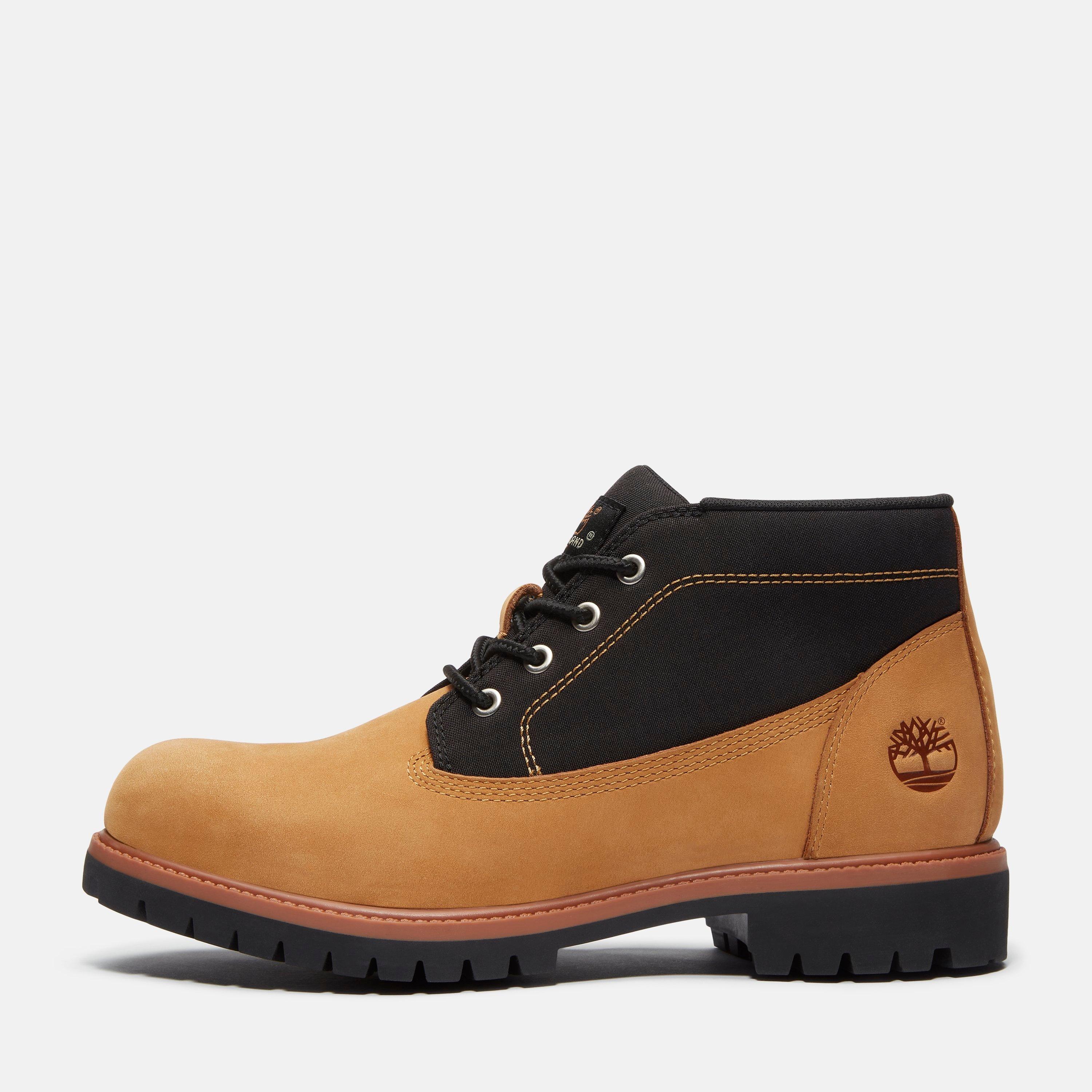 Wheat/Blk NB - Timberland - Men's Premium Mid Lace-Up Chukka Boots - 8