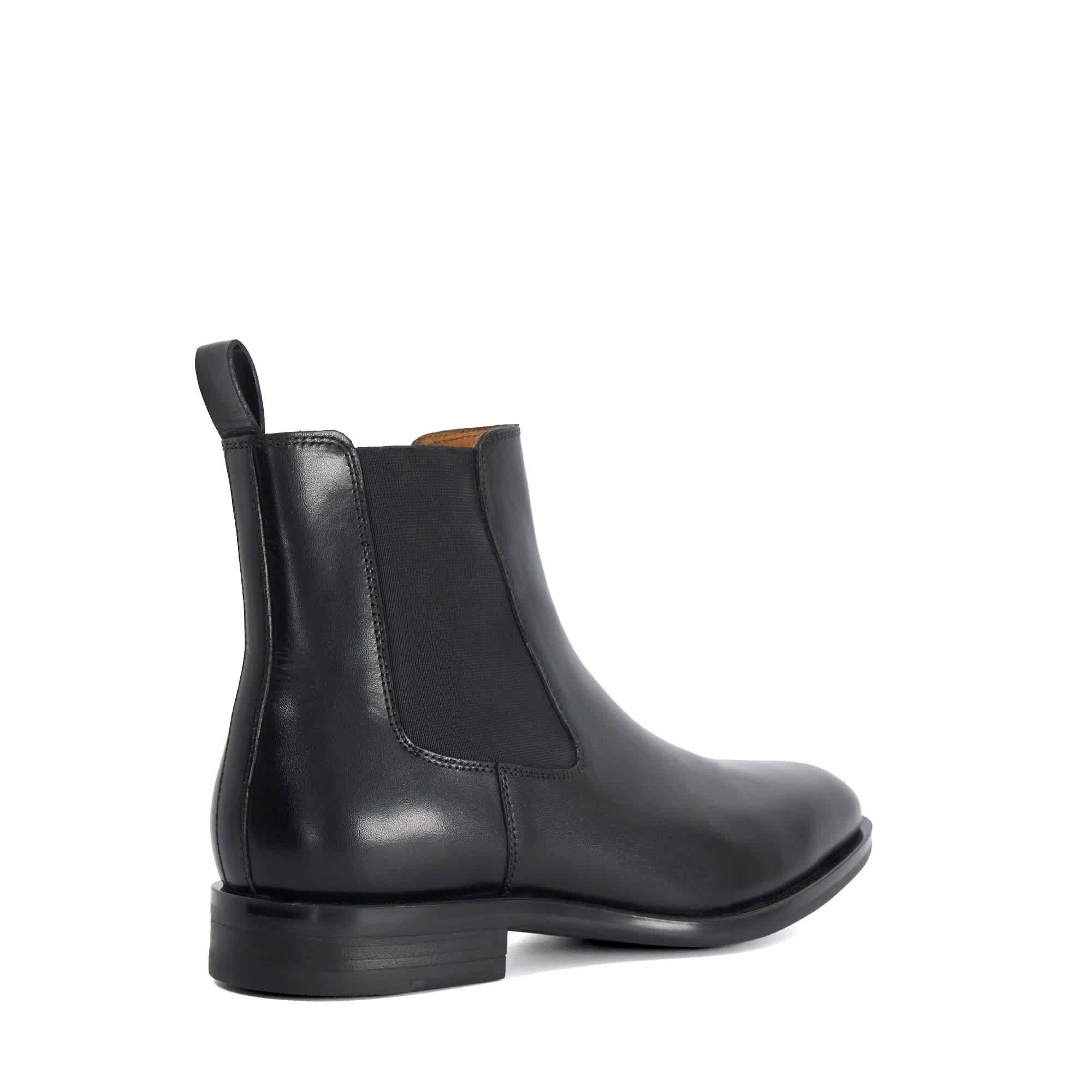 Black Leather - Dune London - Men's Mannery Leather Chelsea Boots - 3