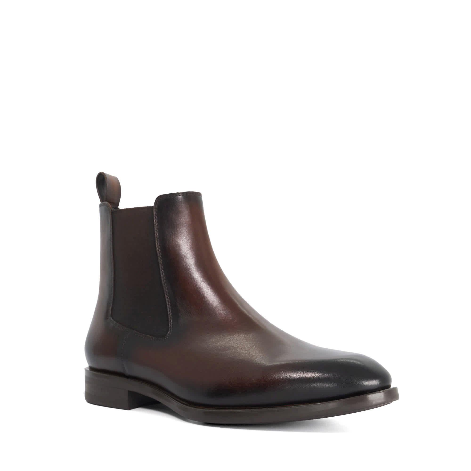 Dk Brown Lthr - Dune London - Men's Mannery Leather Chelsea Boots - 2