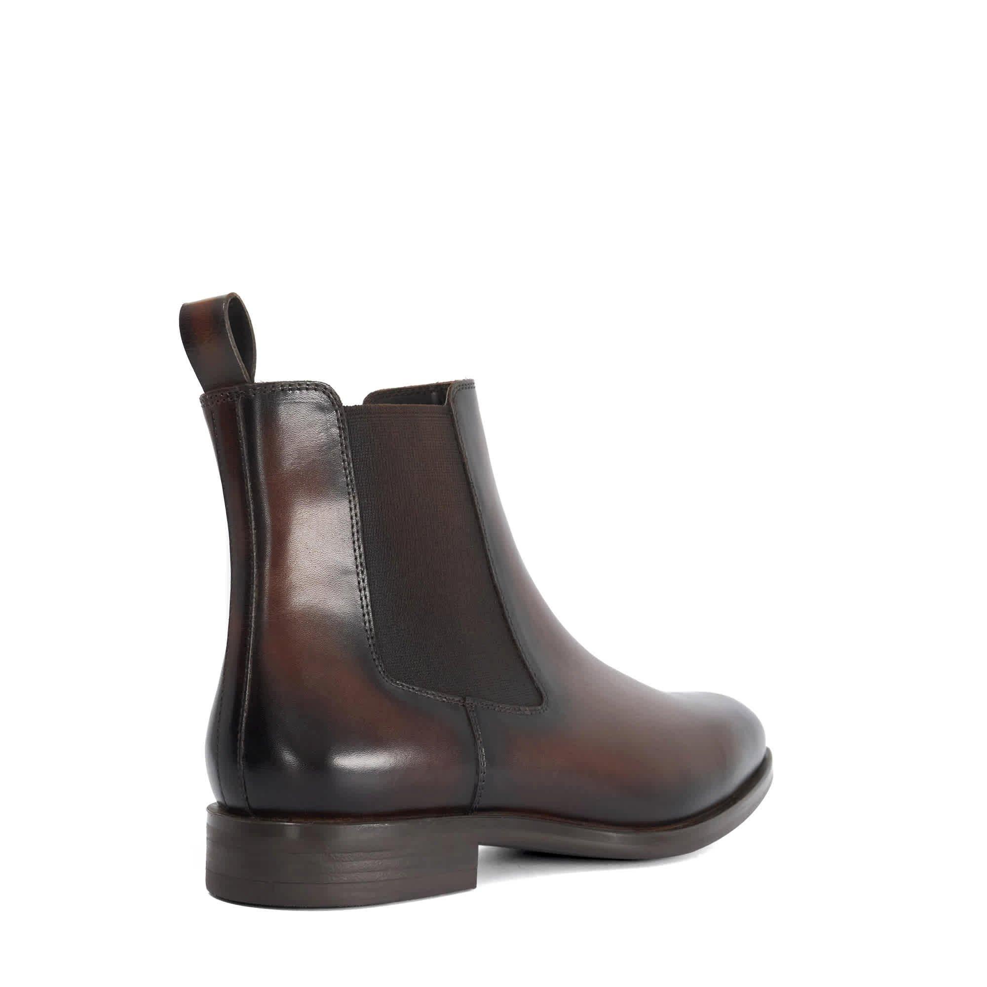 Dk Brown Lthr - Dune London - Men's Mannery Leather Chelsea Boots - 3