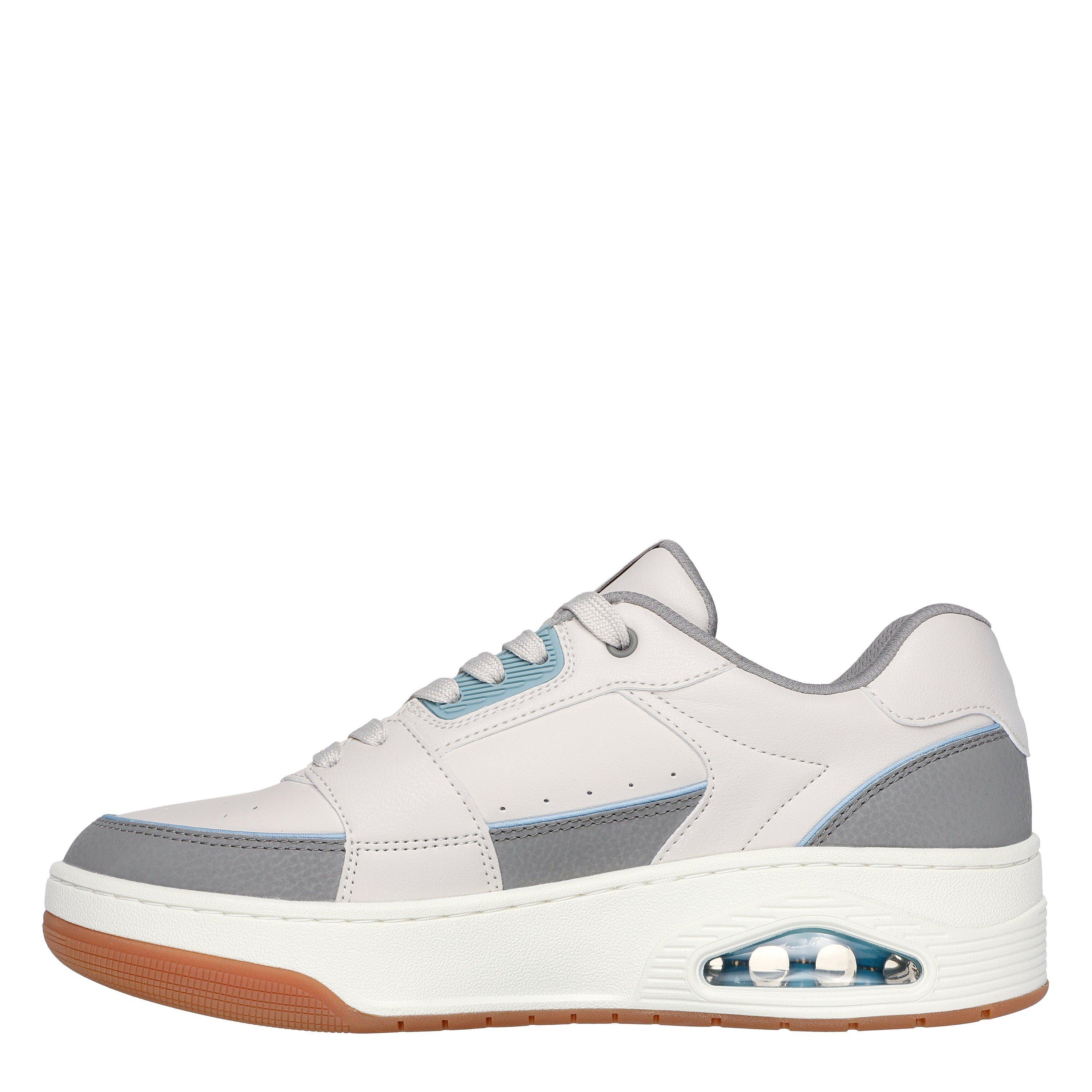 Neutral Grey - Skechers - Uno Court Low-Post Mens Shoes - 2