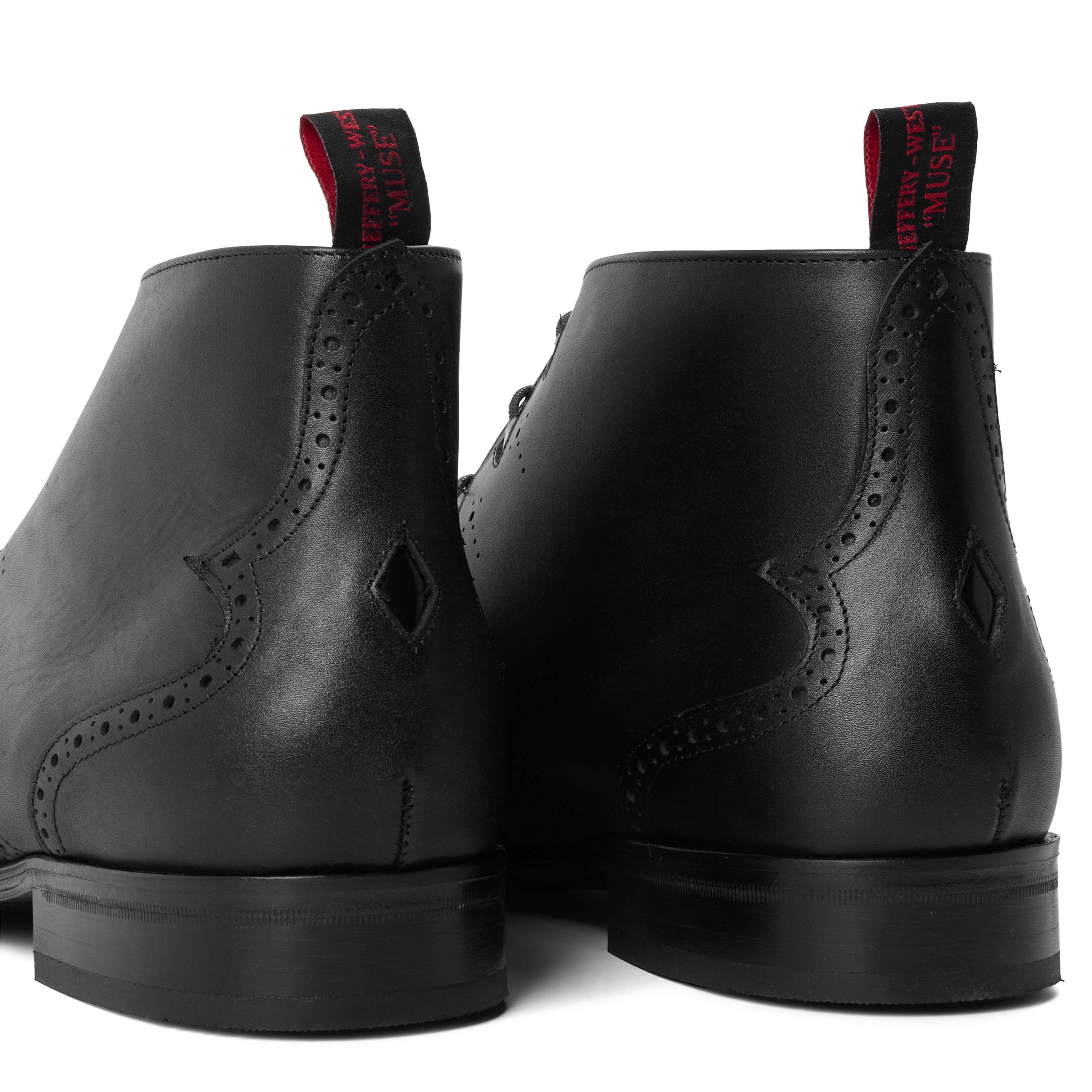 Tolledo Black - Jeffery West - Men's Scarface Leather Chukka Boots - 3