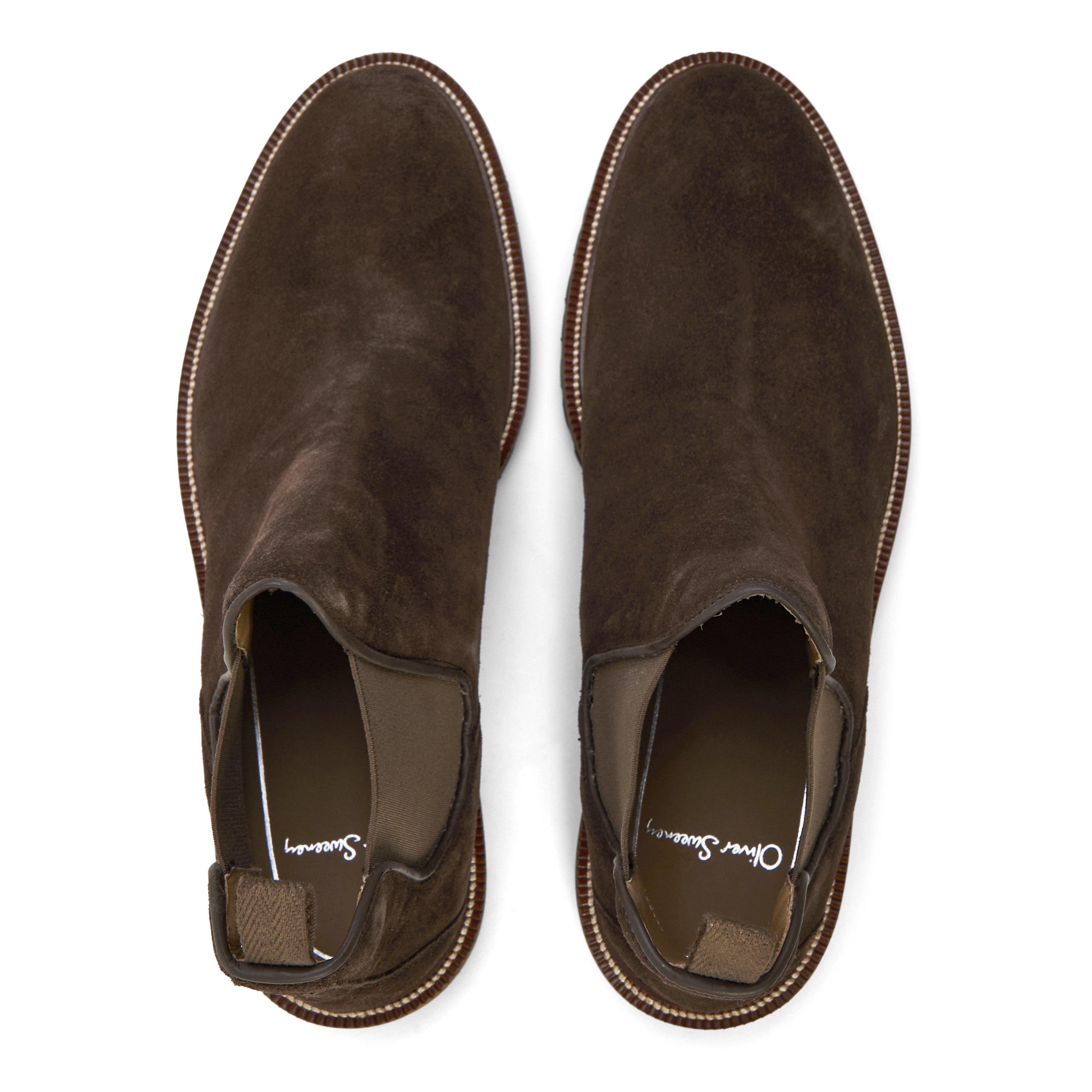 Chocolate - Oliver Sweeney - Men's Suede Chelsea Boots - 4
