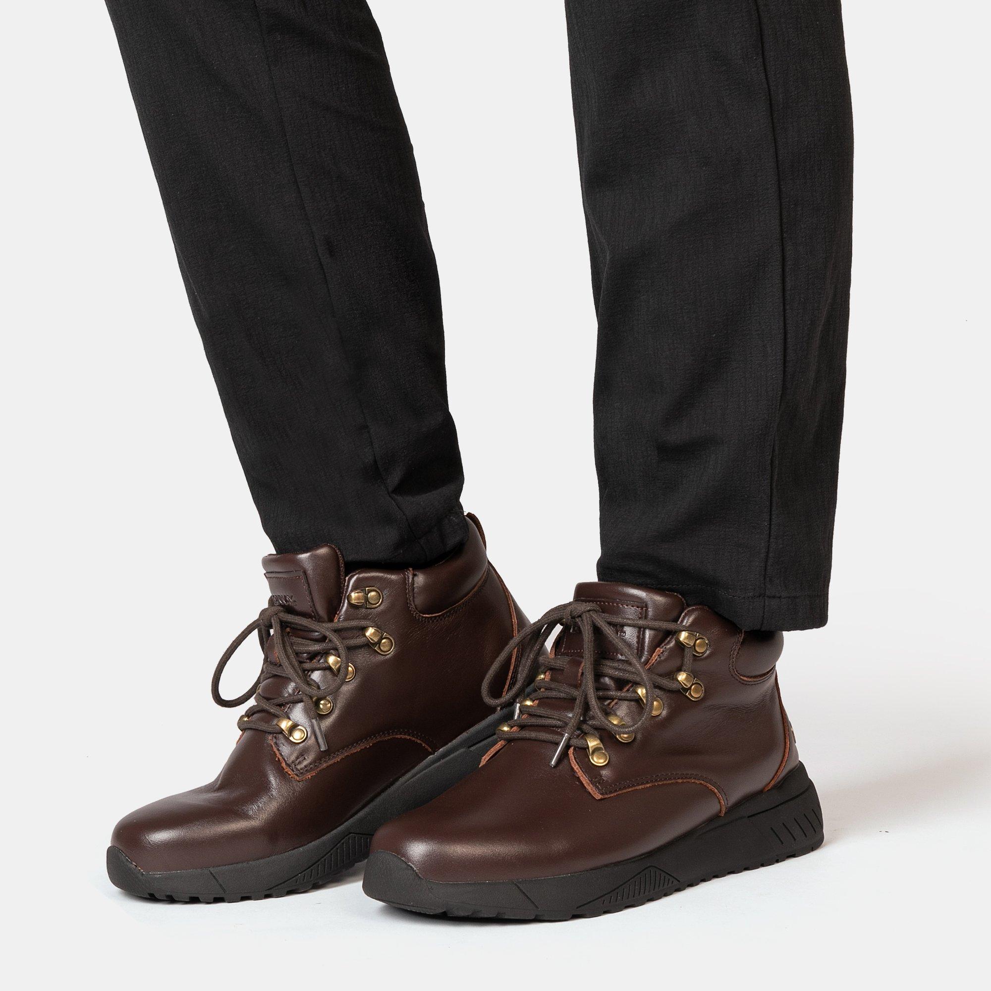 Donkerbruin - Donnay - Leather Casual Chukka Boots Mens - 8