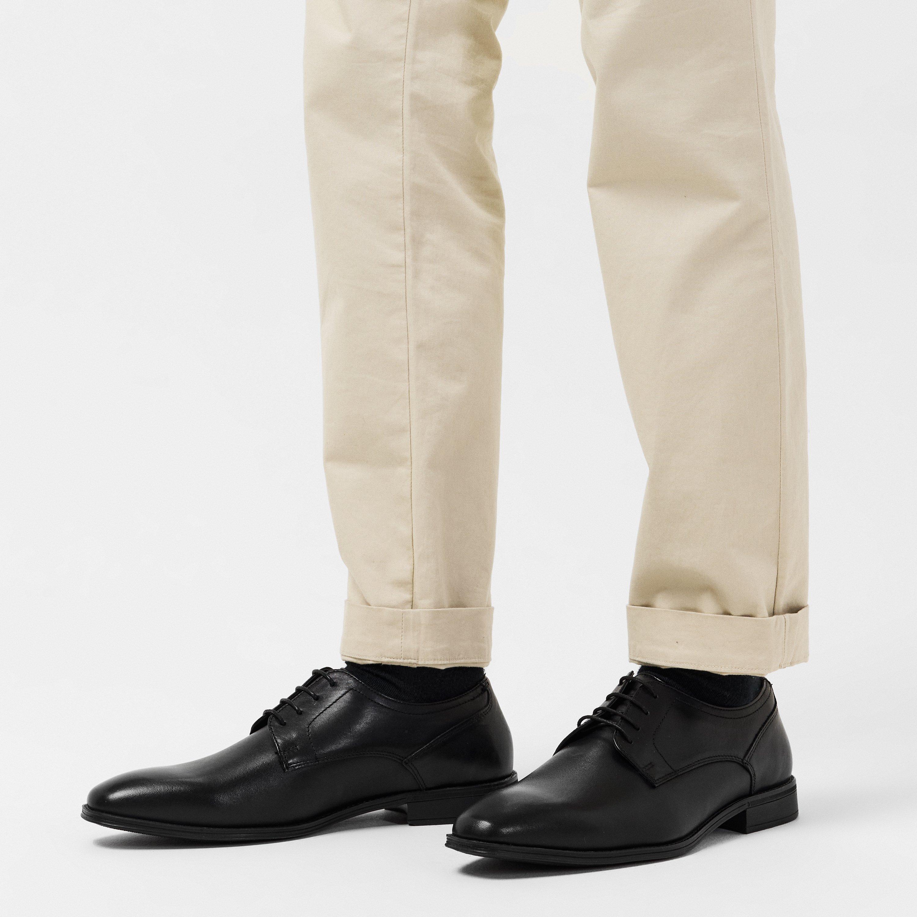 Nero - Dune London - Men's Satin Derby Shoes - 3